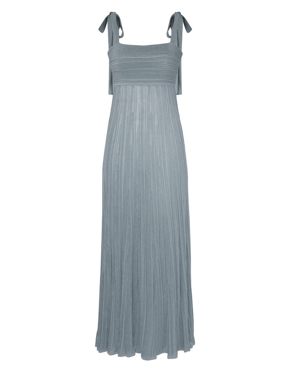 Zimmermann oc11z0525 Waverly Metallic Tie Midi Dress im Blue Size S / US 4 / IT 40 - 1 Thumbnail