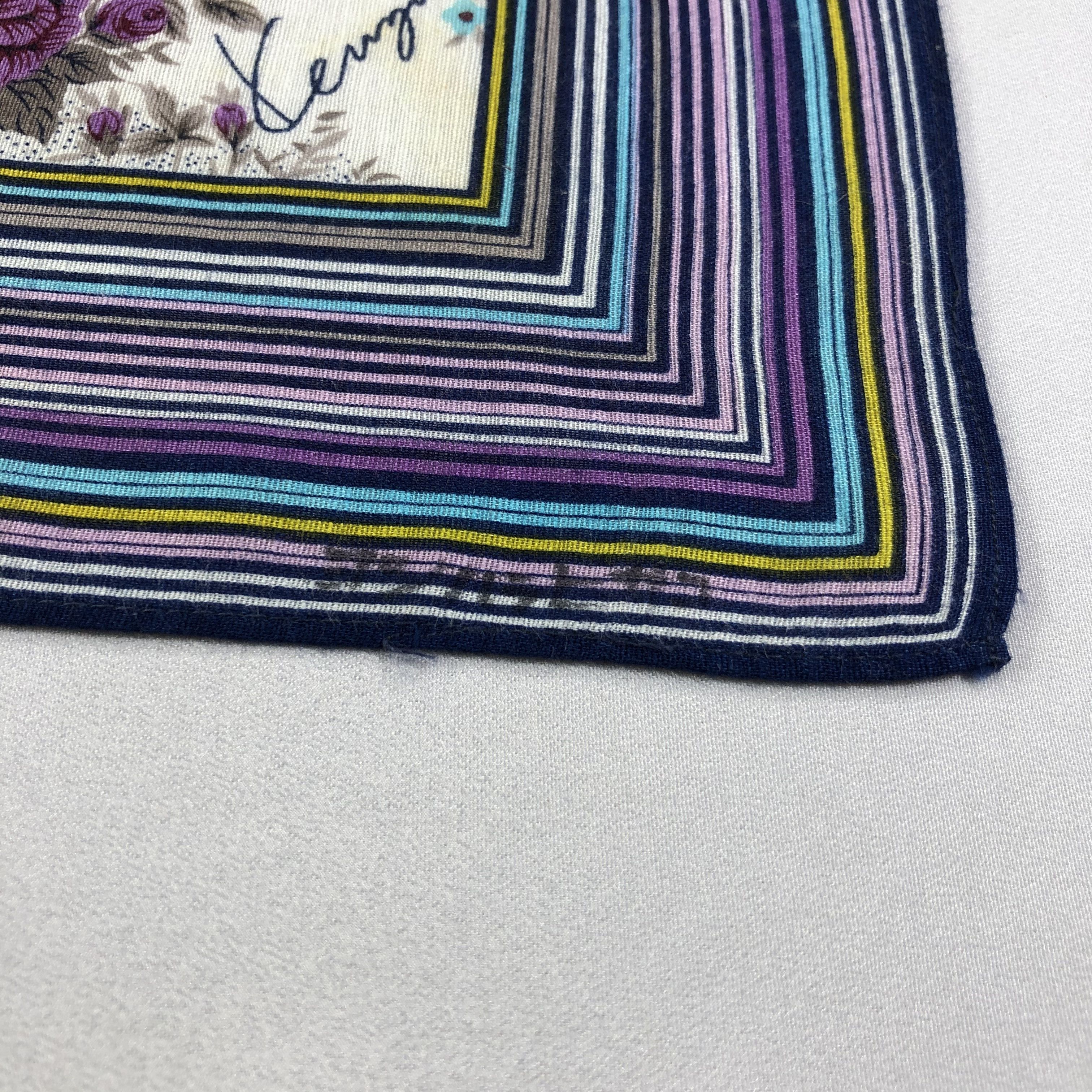 Kenzo × Vintage Kenzo Floral Handkerchief Neckerchief Bandana H2066 Size ONE SIZE - 5 Thumbnail