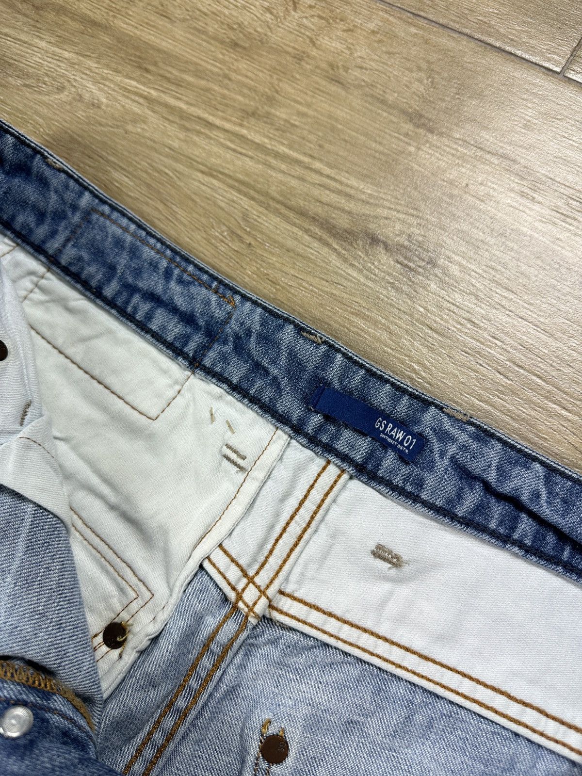 G-Star × Vintage Vintage G-Star Raw Attacc Low Straight Denim Jeans Size US 32 / EU 48 - 7 Thumbnail