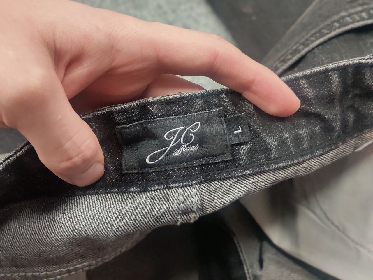 JCAESAR super baggy Black dye Denim Jeans rick owens LGB