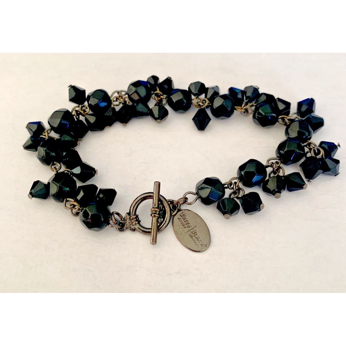 White House Black Market White House Black Market-Womens Black Crystal Toggle Bracele Size ONE SIZE - 1 Thumbnail