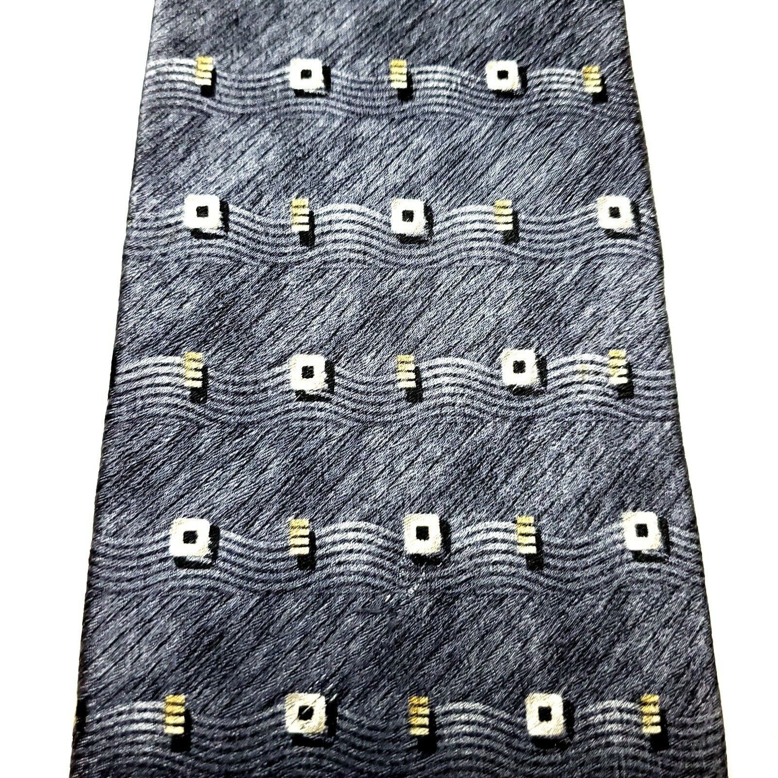 Pierre Cardin Pierre Cardin Silk Tie Print Gray Wide Size ONE SIZE - 2 Thumbnail