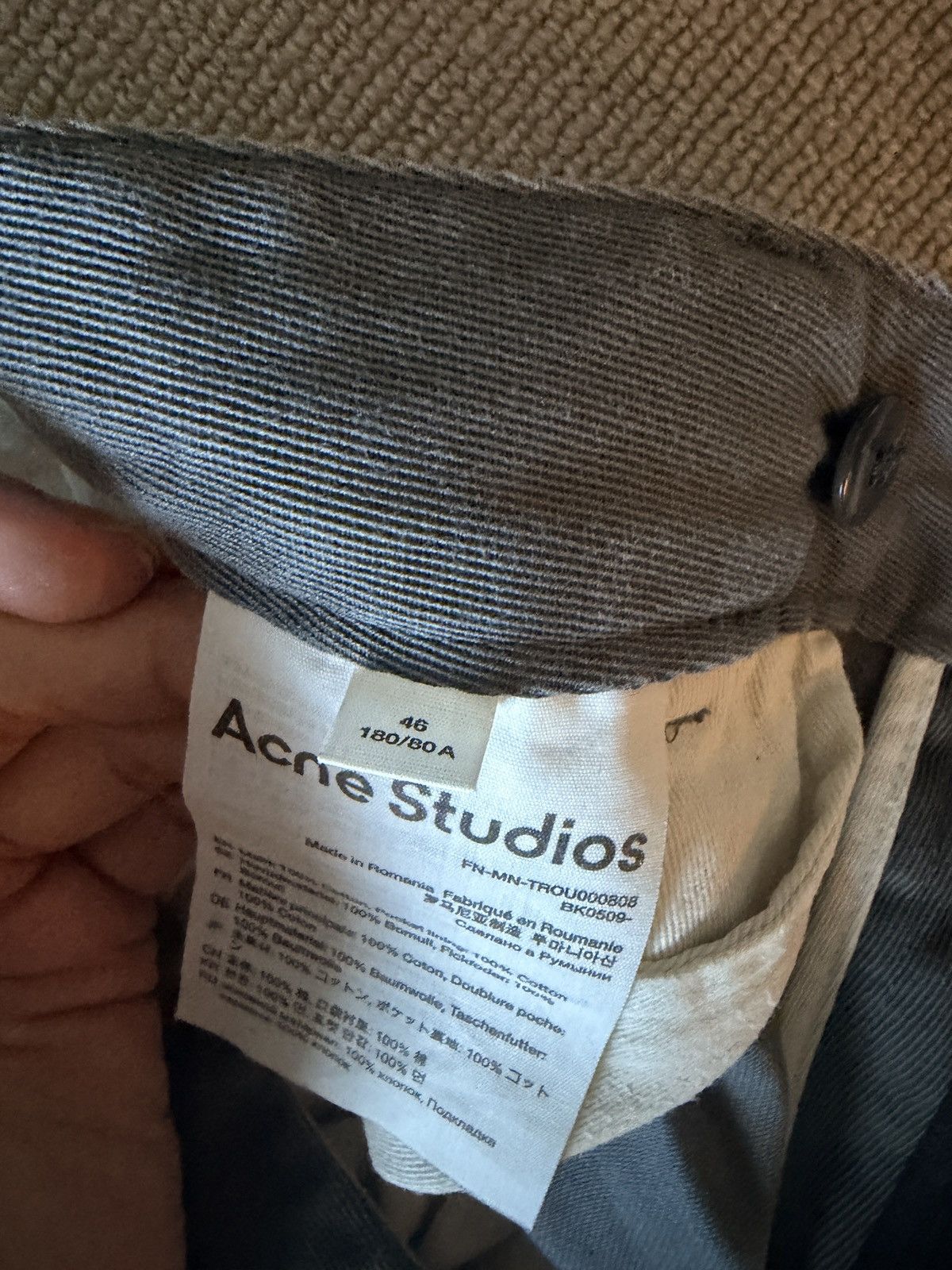 Acne Studios Acne Studios Twill Pants Size US 29 - 4 Thumbnail