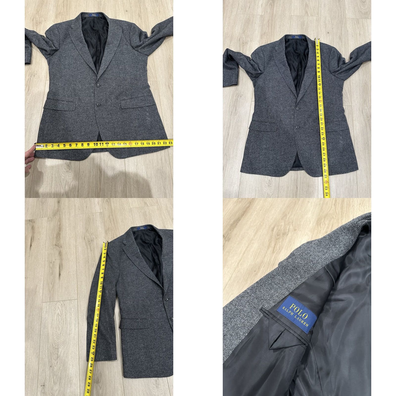 Polo Ralph Lauren Polo Ralph Lauren Wool Blend Coat Blazer 42L Dark Grey Long Tweed Wool Polyester Sport Coat Mens Blazer Size US XL / EU 56 / 4 - 8 Thumbnail