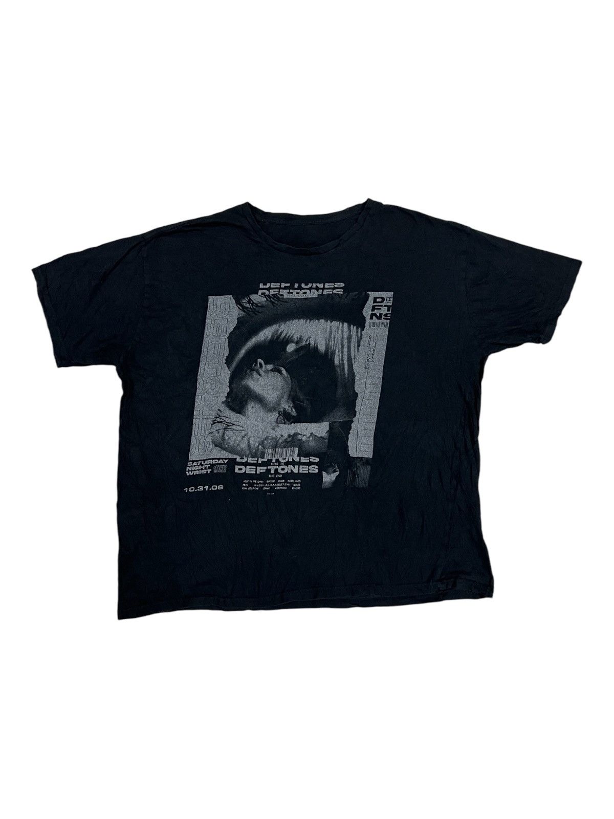Band Tees × Vintage Y2K DEFTONES Saturday Night Wrist Cat Album Nu Punk Shirt Size US XL / EU 56 / 4 - 1 Thumbnail