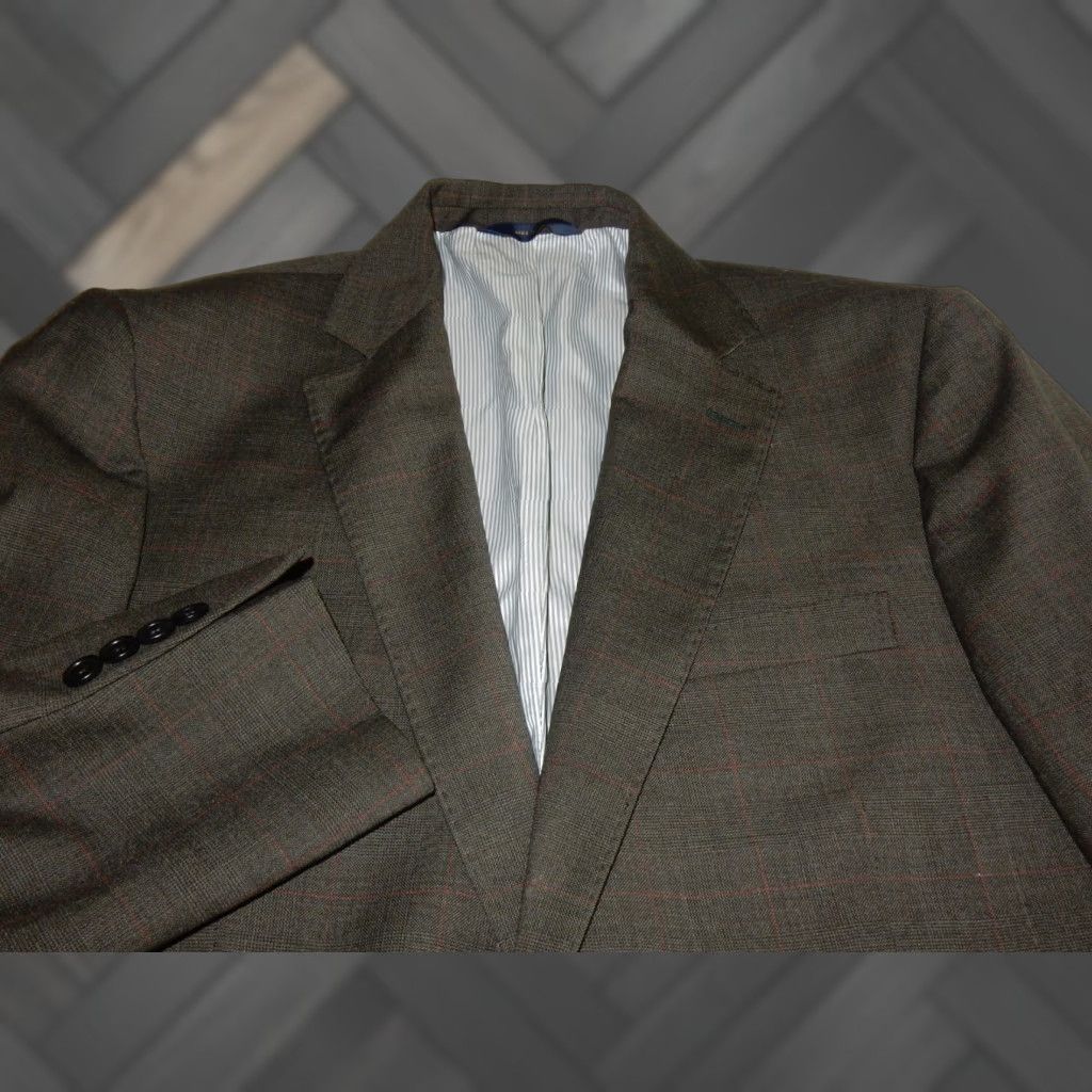 Brooks Brothers Brooks Brothers Blazer Men Plaid Wool 41 Regular Gray 2 Button Jacket blazer Coat Dropped? Explorer Regent Mens Size 42R - 1 Thumbnail
