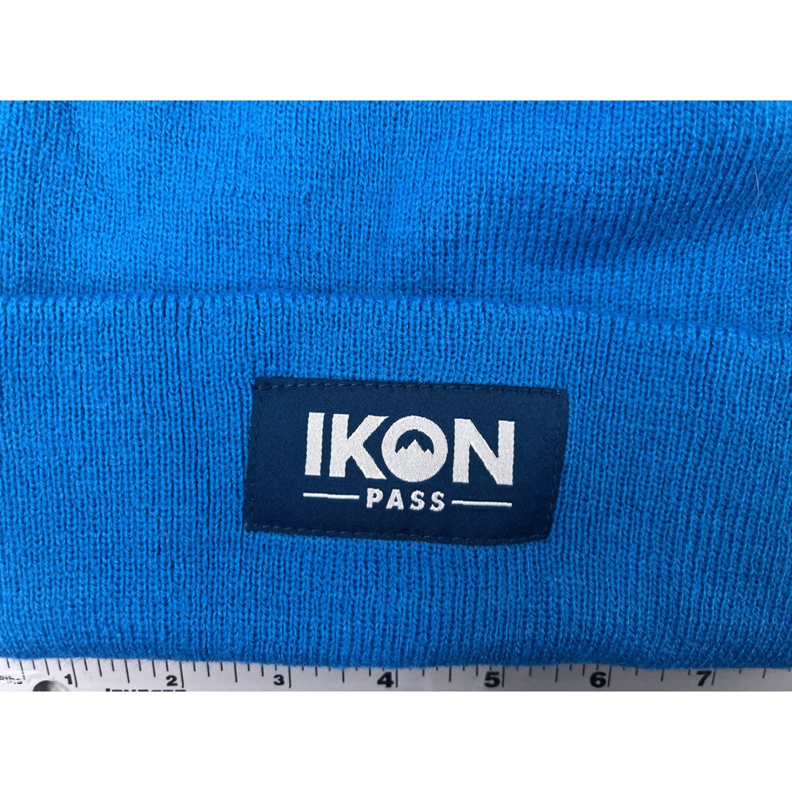 Nikon Ikon Pass Beanie Toque Adult One Size Blue Knit 100% Acrylic Ski Snowboard Mens Womens Unisex Adults Beanie Blue Ikon Pass Size ONE SIZE - 2 Thumbnail