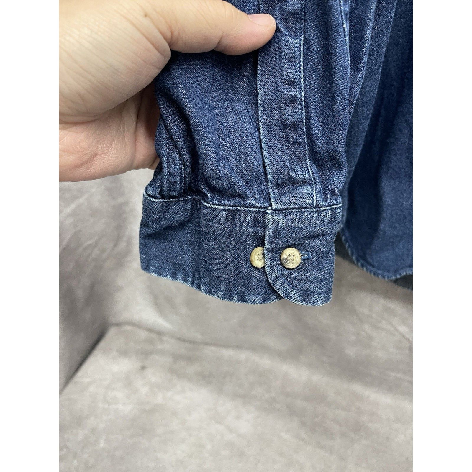 Other VTG 90s Tommy Jeans Denim Shirt XL Blue Big Flag Logo Patch Size US XL / EU 56 / 4 - 8 Thumbnail