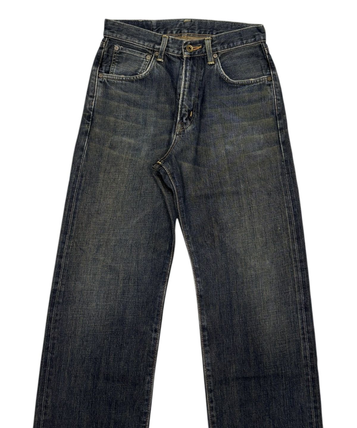 Edwin 🔥Vintage 90s Edwin 505x Selvedge Distressed Denim Jeans Size US 28 / EU 44 - 5 Thumbnail