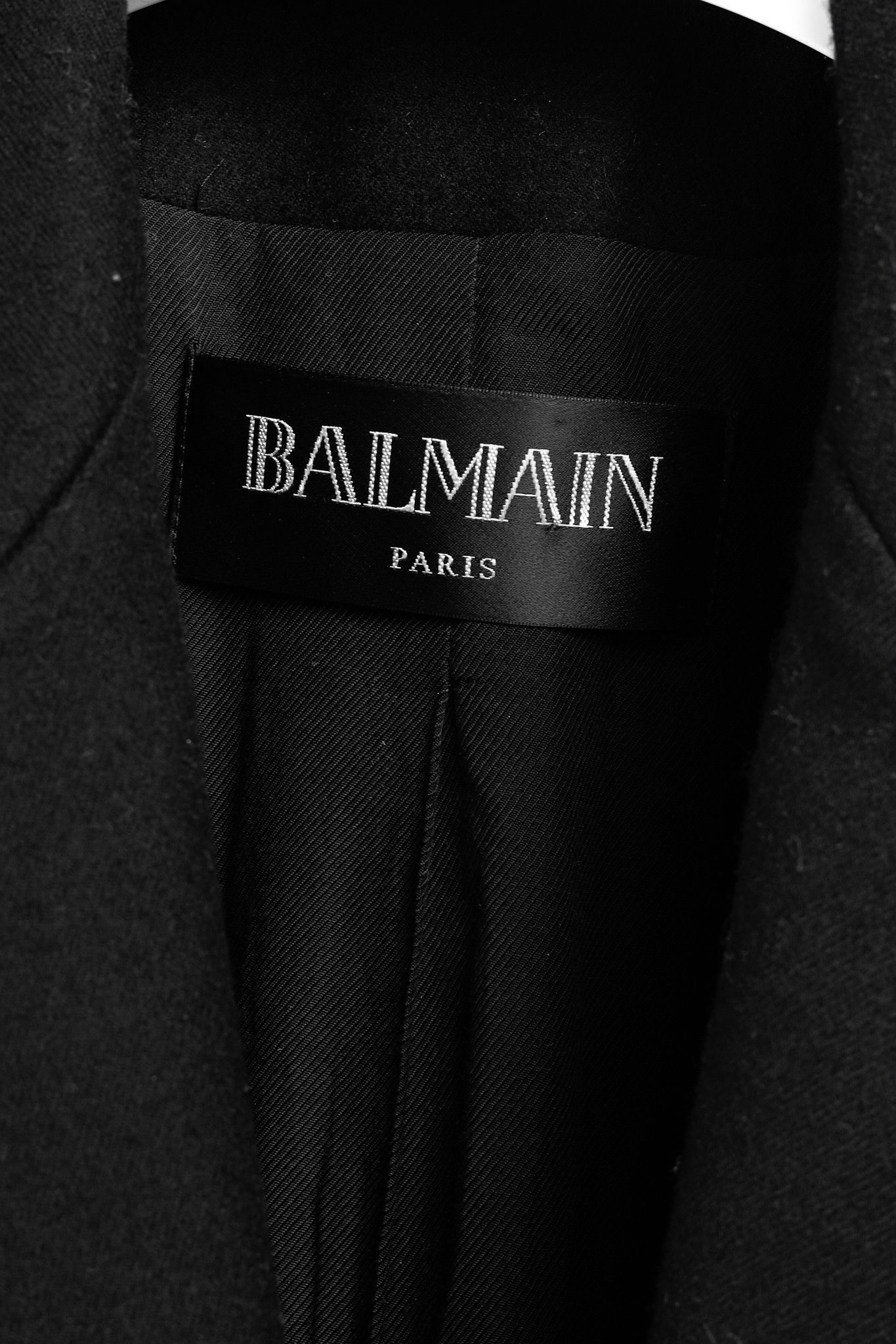 Balmain Balmain Golden Crest Button Black Wool Overcoat Size M / US 6-8 / IT 42-44 - 4 Thumbnail