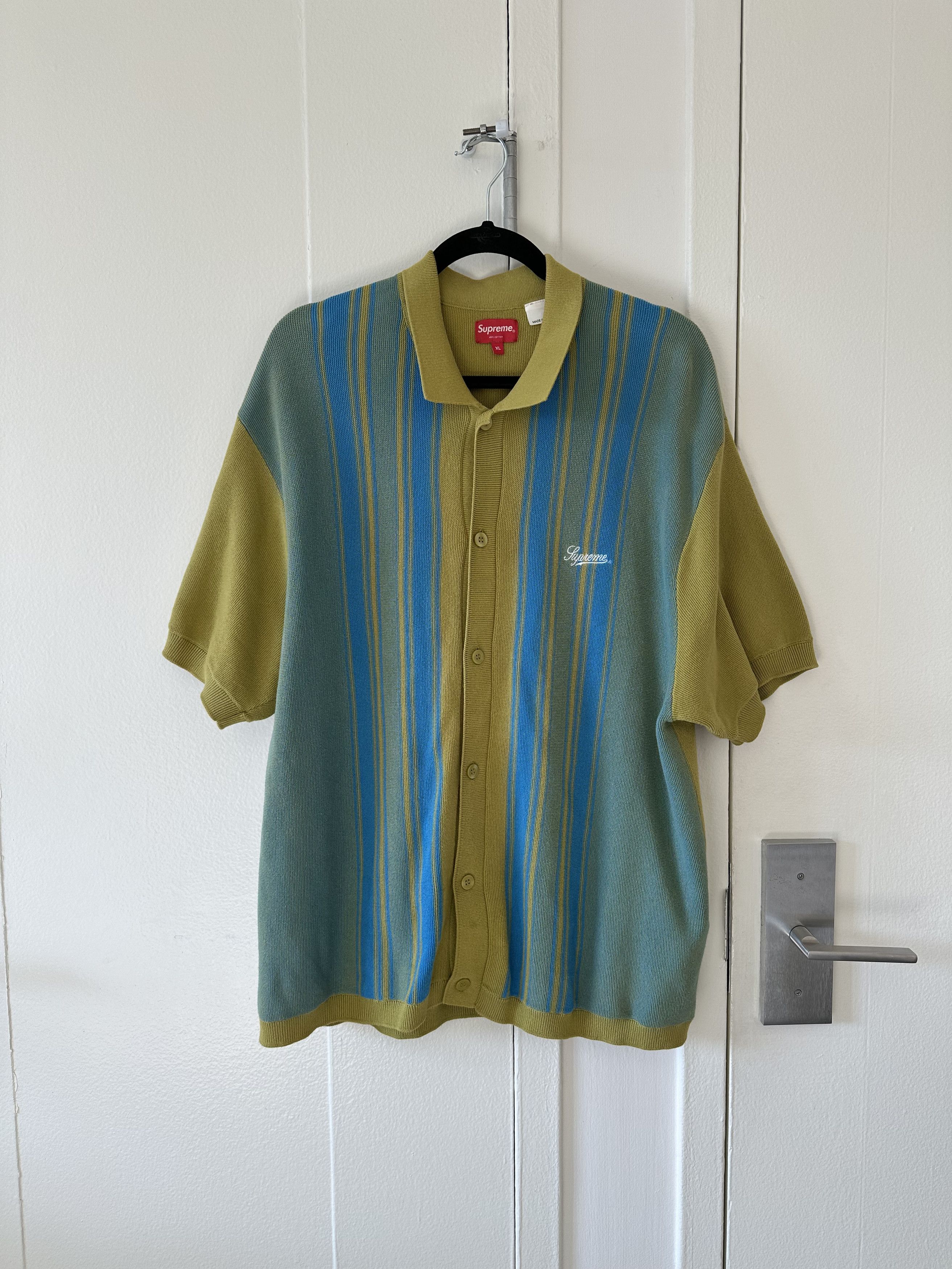 Pre-owned Supreme Striped Knit Polo In Multicolor