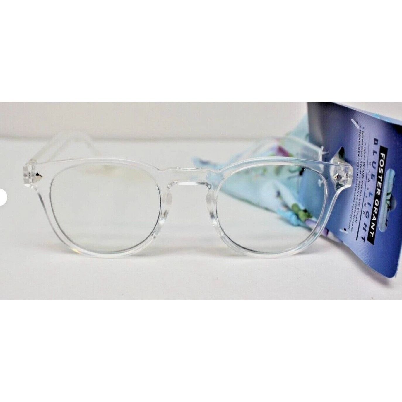 Foster Grant Foster Grant Blue Light Blocking Glasses Norie Clear Scratch Size ONE SIZE - 6 Thumbnail