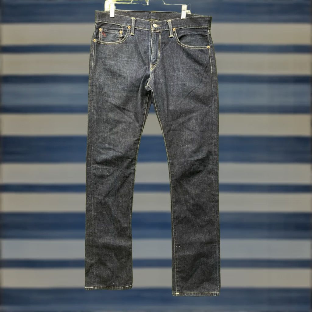 Polo Ralph Lauren Polo Ralph Lauren Jeans Slim 38x34 Varick Dark Selvedge 90s Vintage Blue Mens Jeans Size US M / EU 48-50 / 2 - 1 Thumbnail