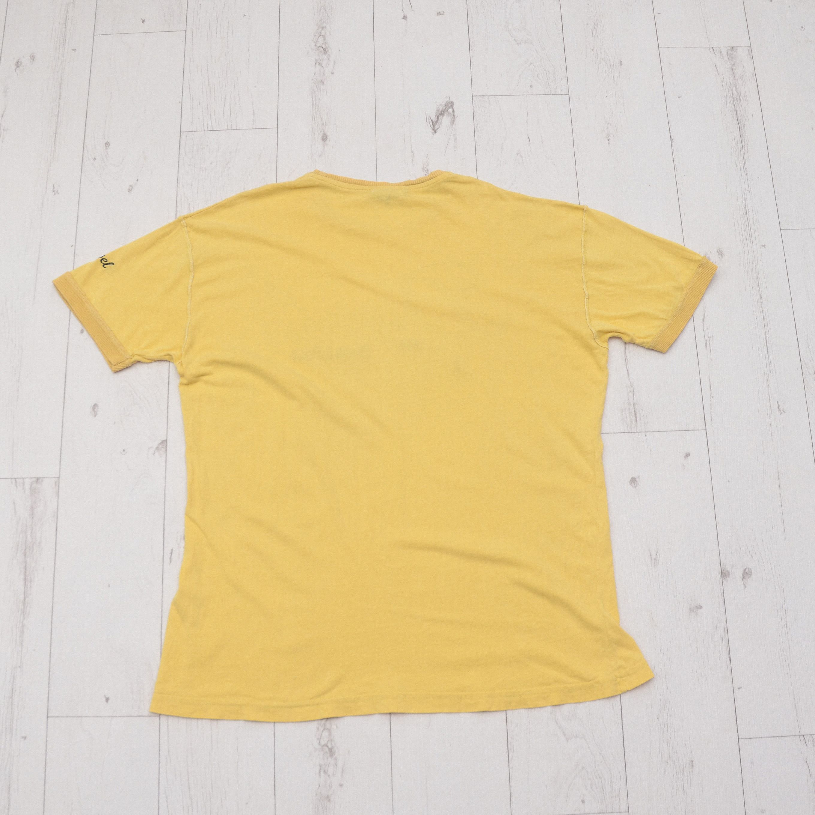 Diesel × Vintage Vintage Diesel Big Logo T-shirt Y2K Faded Tee Yellow Rare Size US XXL / EU 58 / 5 - 9 Thumbnail