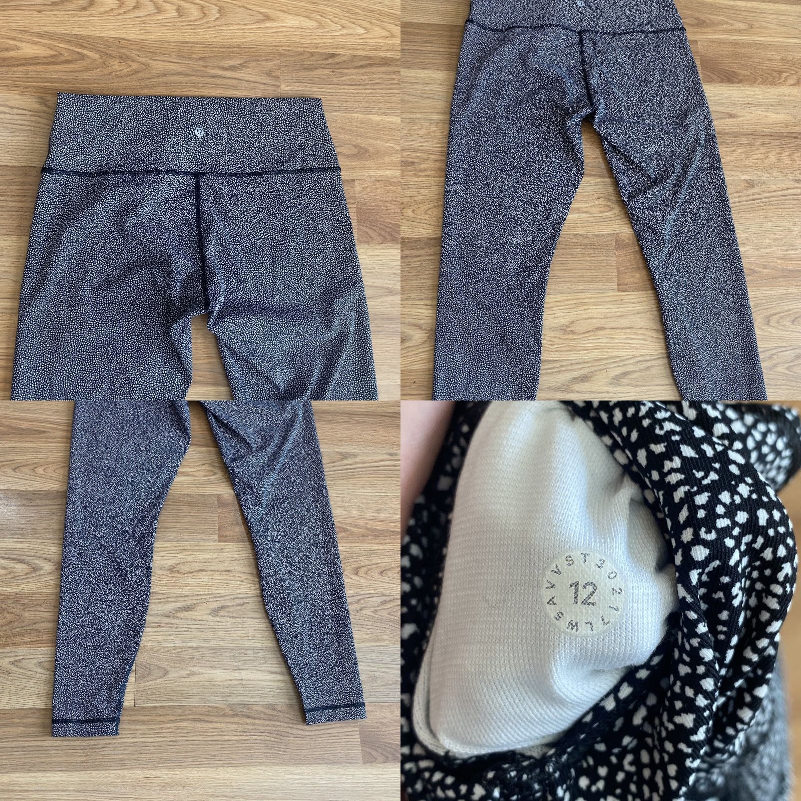 Lululemon Lululemon Align Pant Full Length Leggings Women’s 12 Black White Pattern Athletic High Rise Size 34" / US 12 / IT 48 - 8 Thumbnail