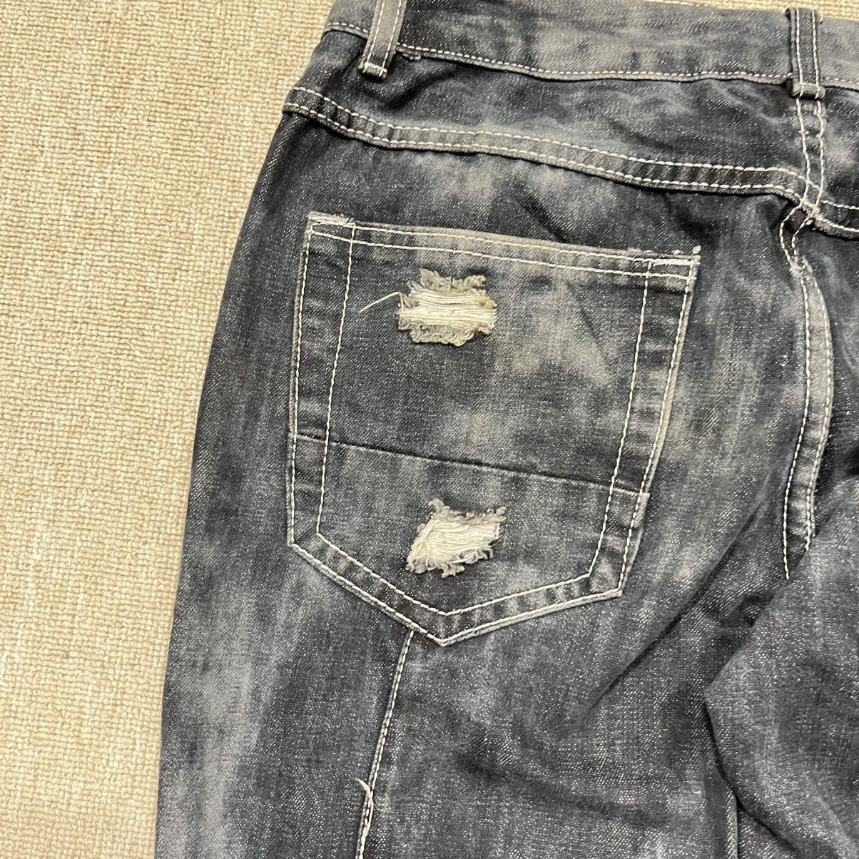Hysteric Glamour BI Jeans - Skull Destroyed Studed Mud Wash Skinny Jeans Size US 32 / EU 48 - 15 Thumbnail