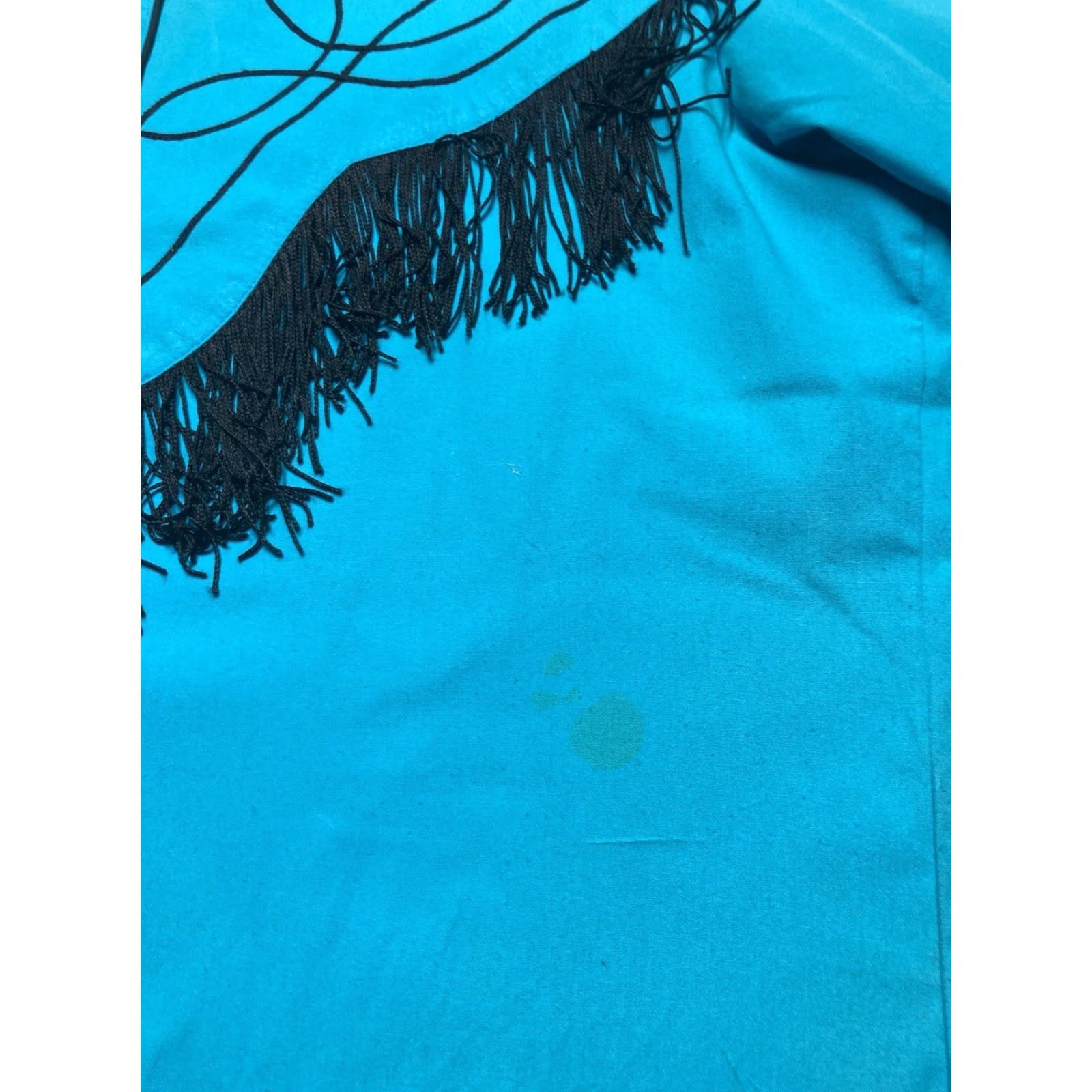 Wrangler VINTAGE Wrangler Pearl snap shirt teal blue fringe tassels western cowboy XL Shirt Mens Long Sleeve Button-Up Size US XL / EU 56 / 4 - 4 Thumbnail