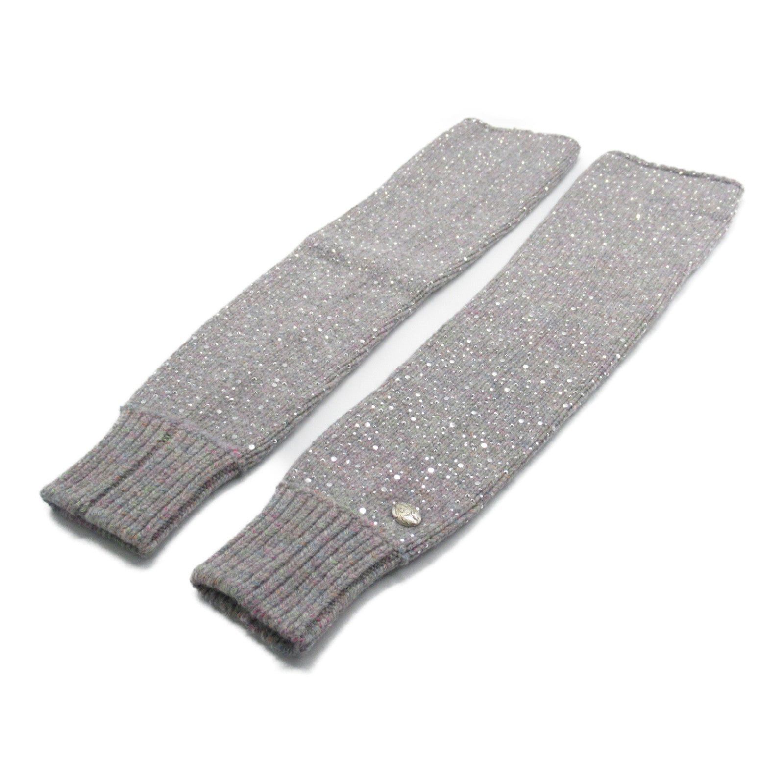 Chanel Chanel Arm Warmers Accessory Wool Cotton Gray Multicolor Size ONE SIZE - 1 Thumbnail