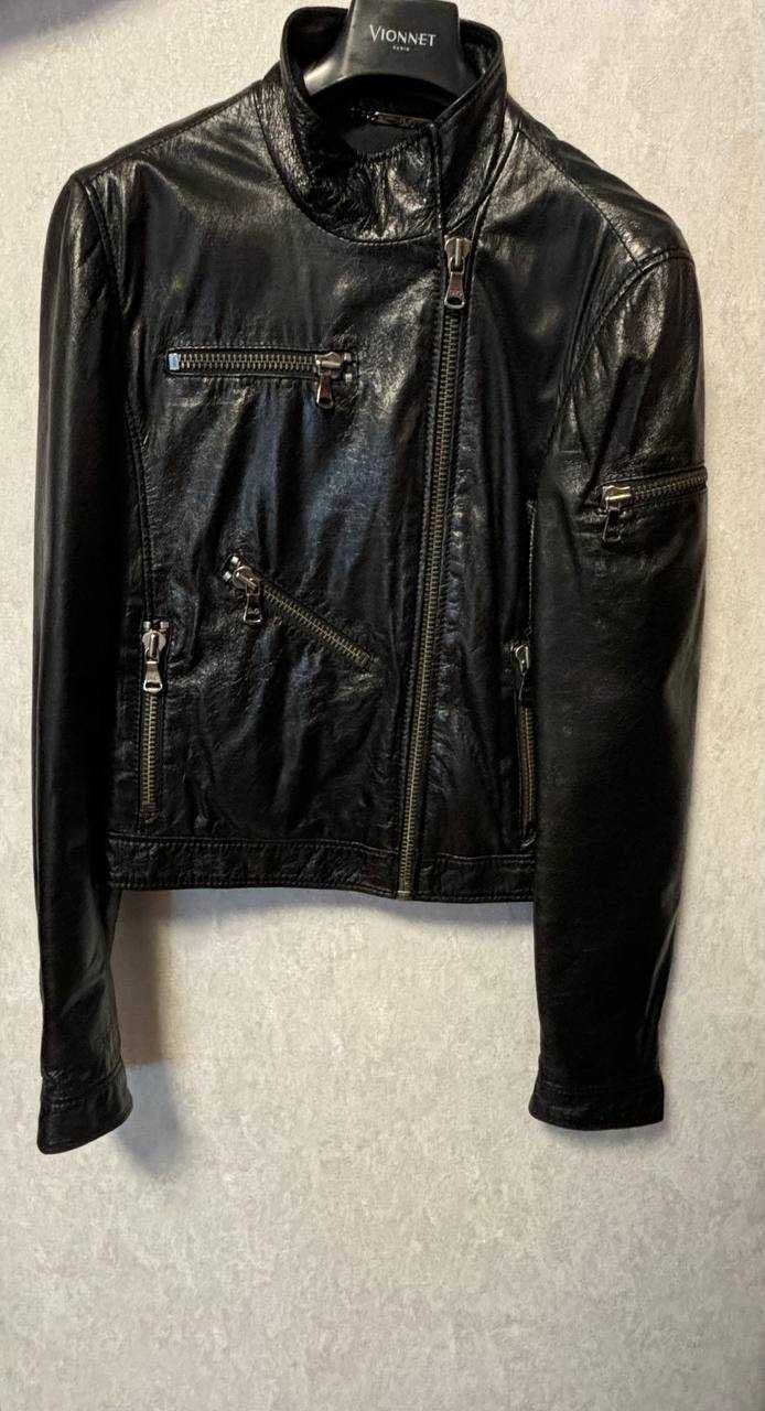 Dolce & Gabbana Dolce Gabbana Agnello Leather Biker Jacket Size M / US 6-8 / IT 42-44 - 2 Thumbnail
