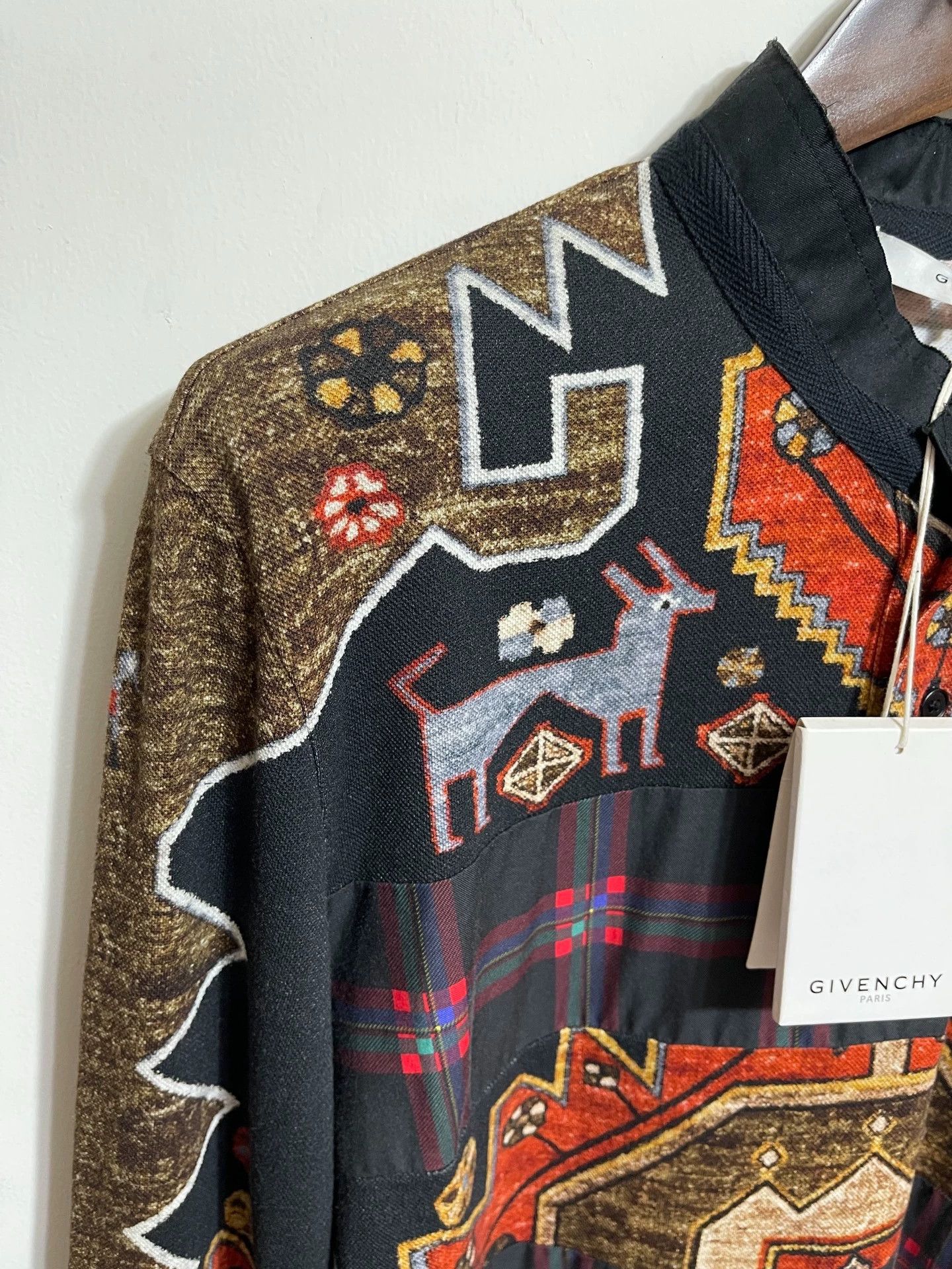 Givenchy Givenchy Bohemian Slim Distressed Multi-Fab LS Shirt M Size US M / EU 48-50 / 2 - 4 Thumbnail