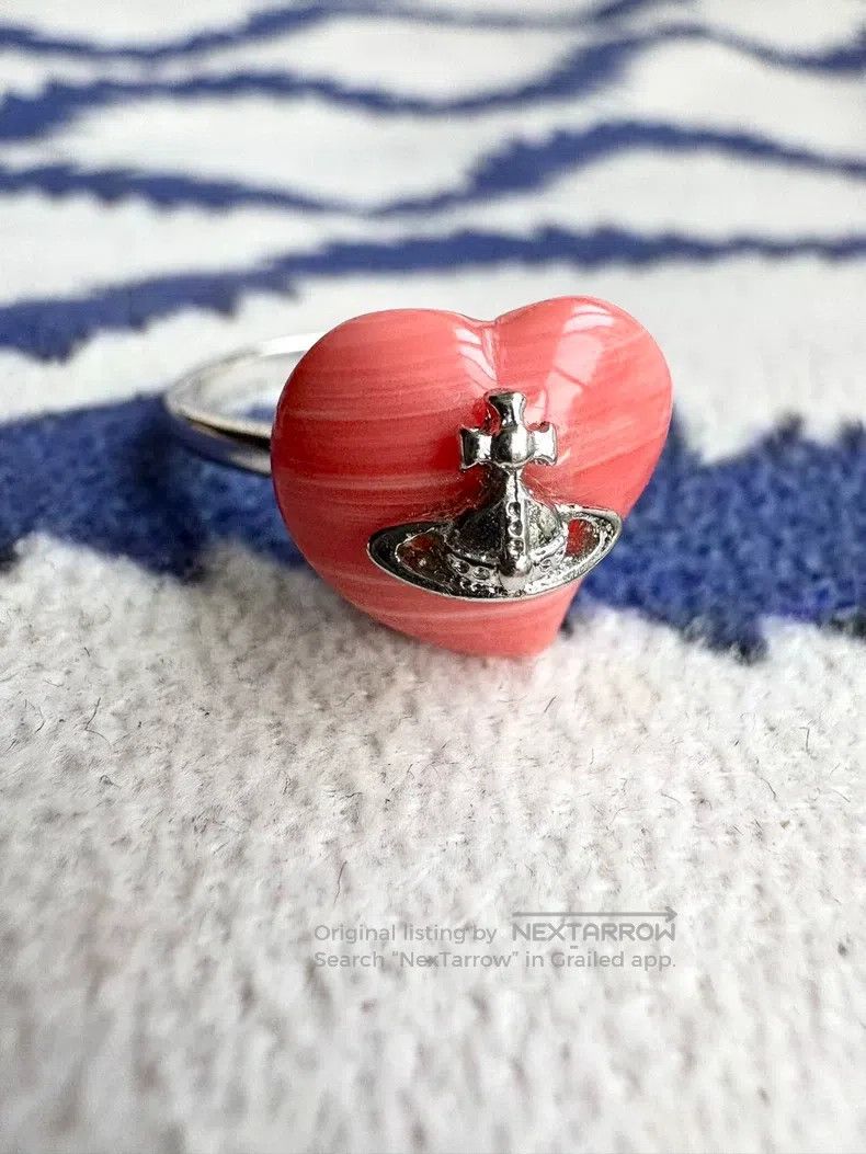 Vivienne Westwood Vivienne Westwood size S Vintage Red 3D Heart Alpine Ring Size ONE SIZE - 1 Thumbnail