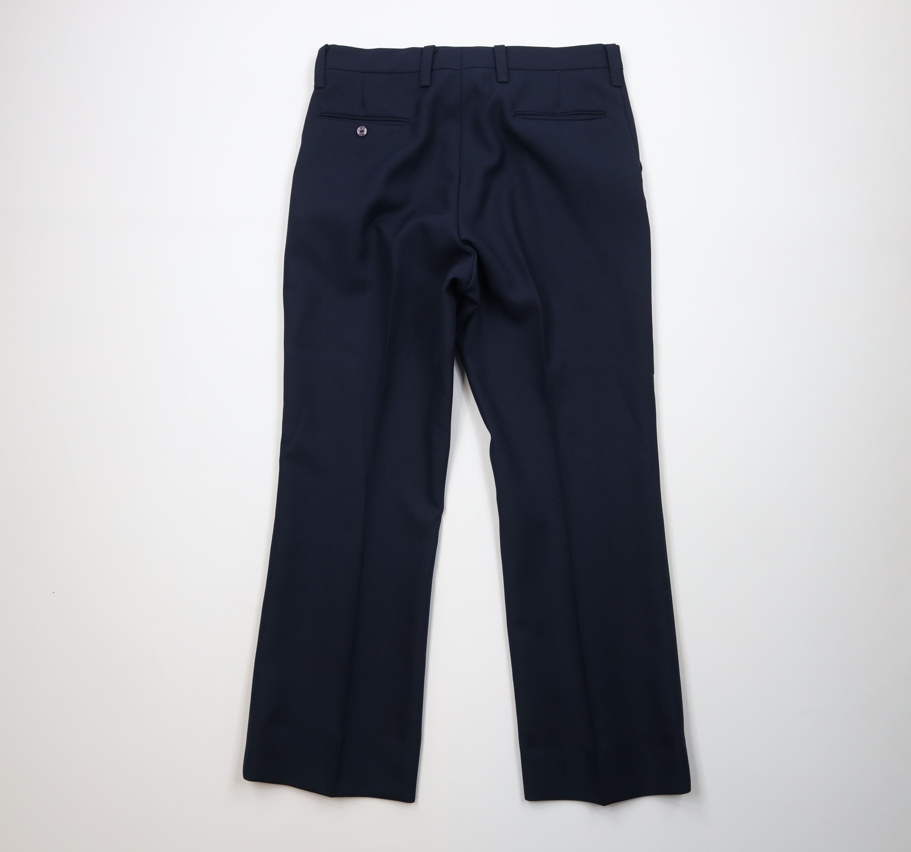 Vintage Vintage 70s Streetwear Wide Leg Chino Pants Navy Blue USA Size US 32 / EU 48 - 12 Thumbnail