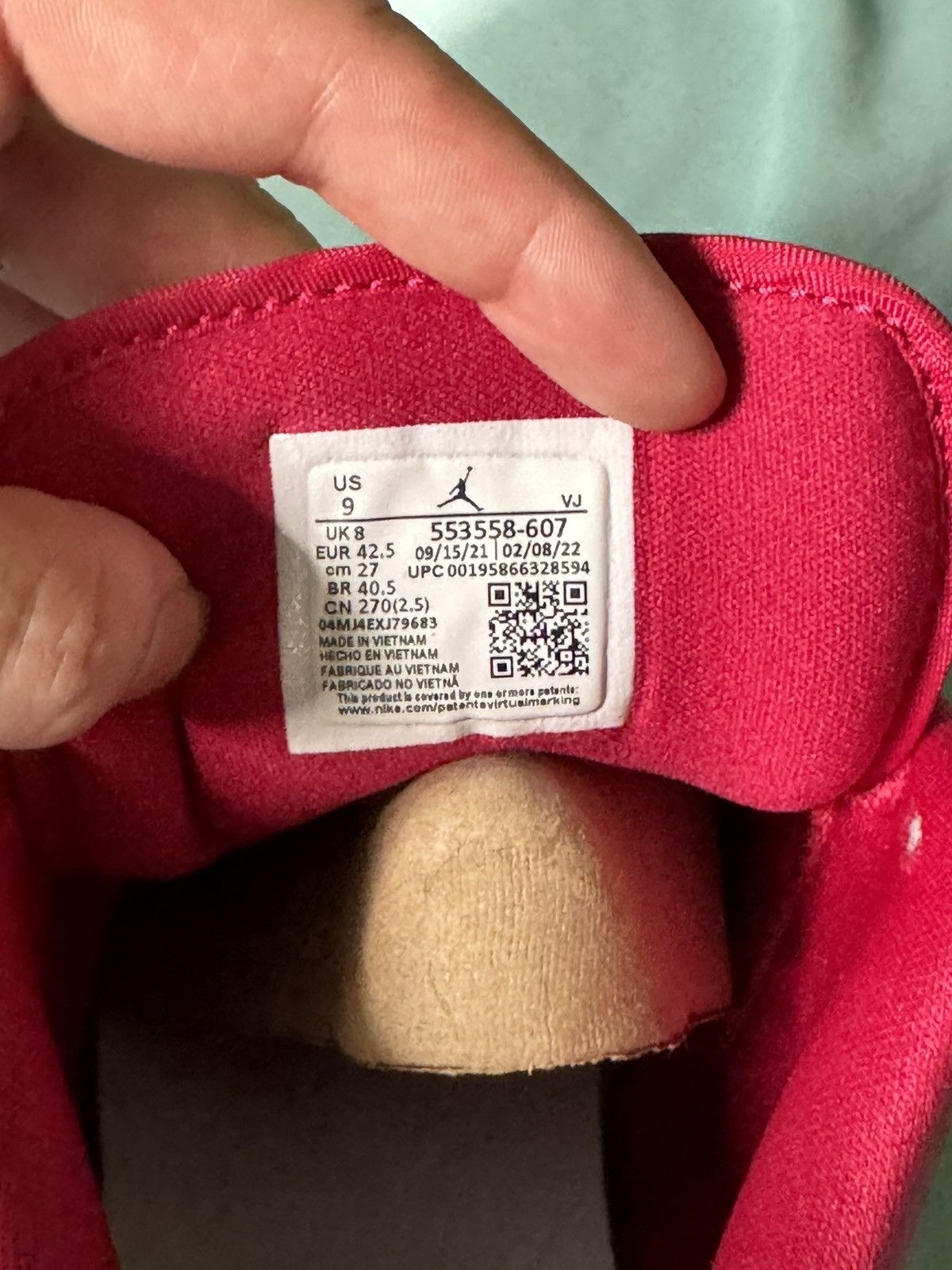 Nike Nike Air Jordan 1 Low Cardinal Red 2022 Size US 9 / EU 42 - 8 Thumbnail