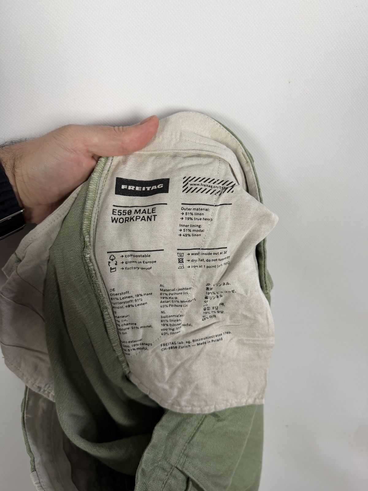 Freitag Freitag Linen Work Pants Casual Straight Vintage Sz W34 L32 Size US 34 / EU 50 - 8 Thumbnail