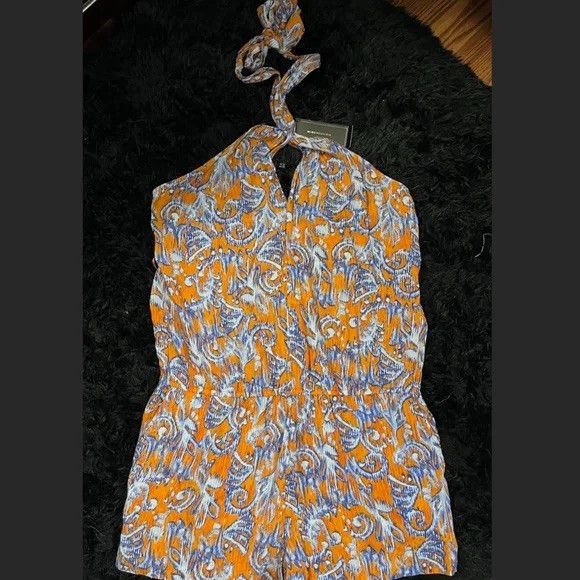Bcbgmaxazria NWT BCBGMaxAzria Tie Halter Romper size L Size L / US 10 / IT 46 - 1 Thumbnail