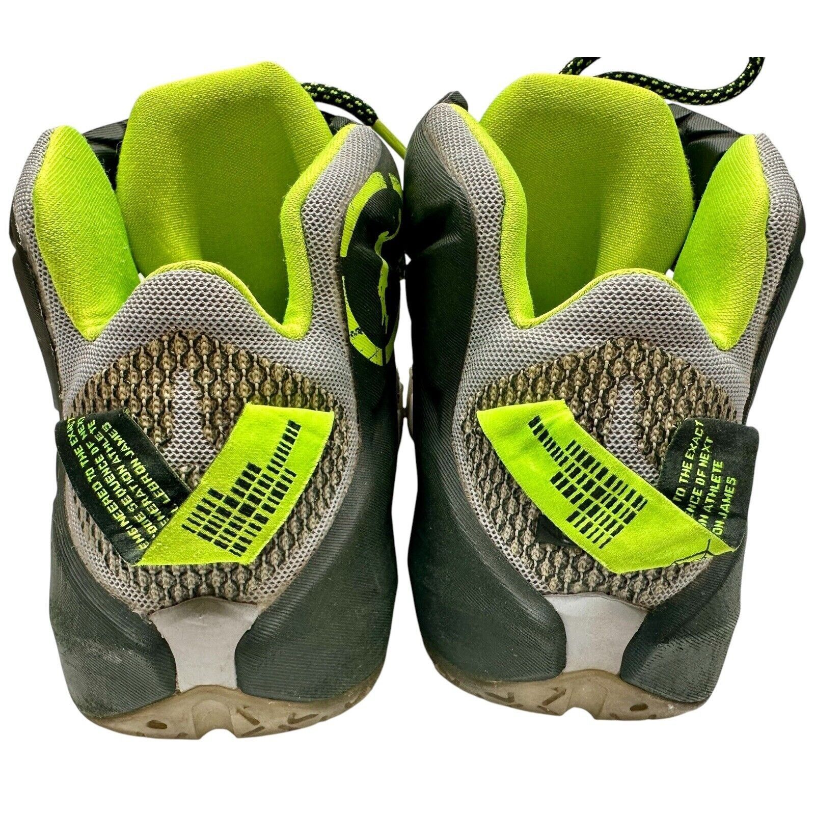 Nike Nike LeBron 12 'Dunkman Wolf Grey Black Electric Green US 9 Size US 9 / EU 42 - 4 Thumbnail