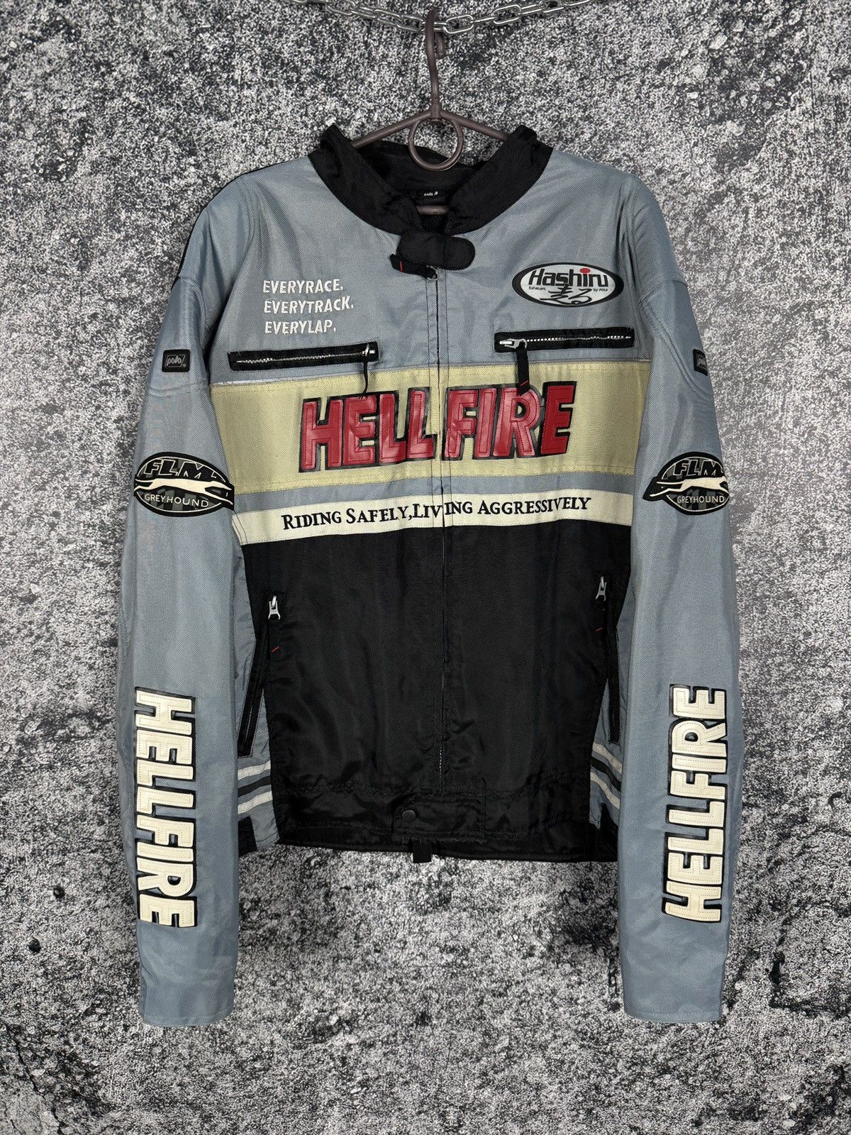 Vintage Hellfire Motorcycle Jacket Racing Hashiru Exhaust by Polo | Grailed