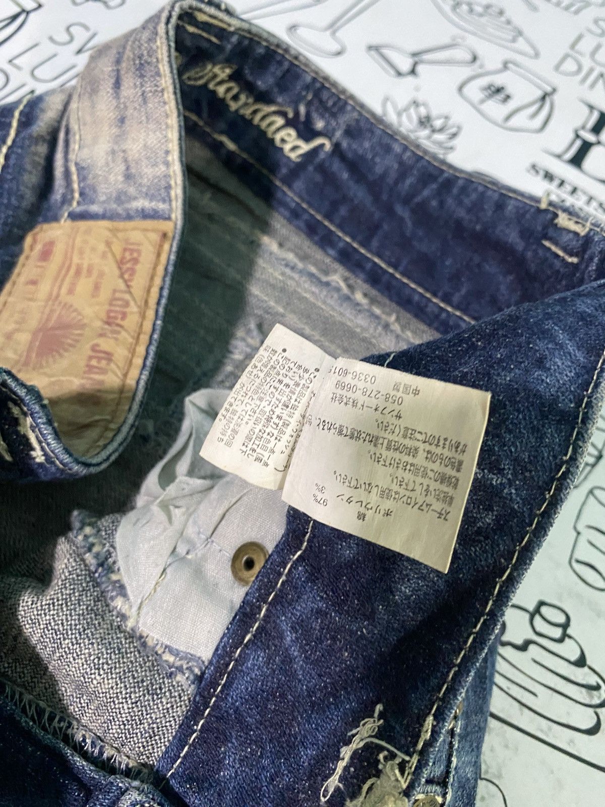 Seditionaries Japanase brand flared denim nice pattern Size US 29 - 9 Thumbnail