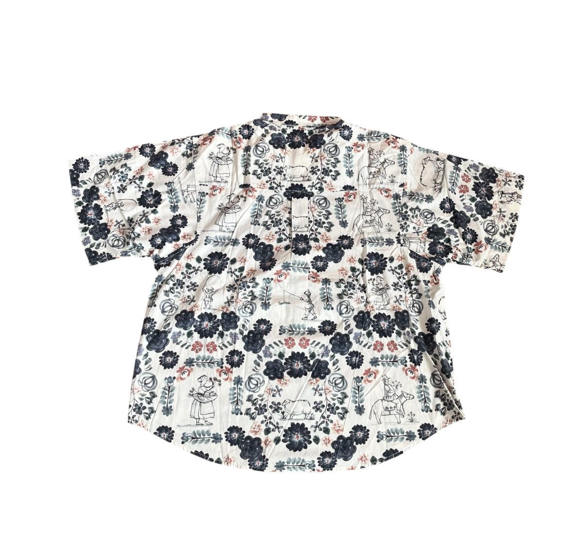 Issey Miyake Vintage ne-net floral folk print boxy shirt Size US M / EU 48-50 / 2 - 6 Thumbnail