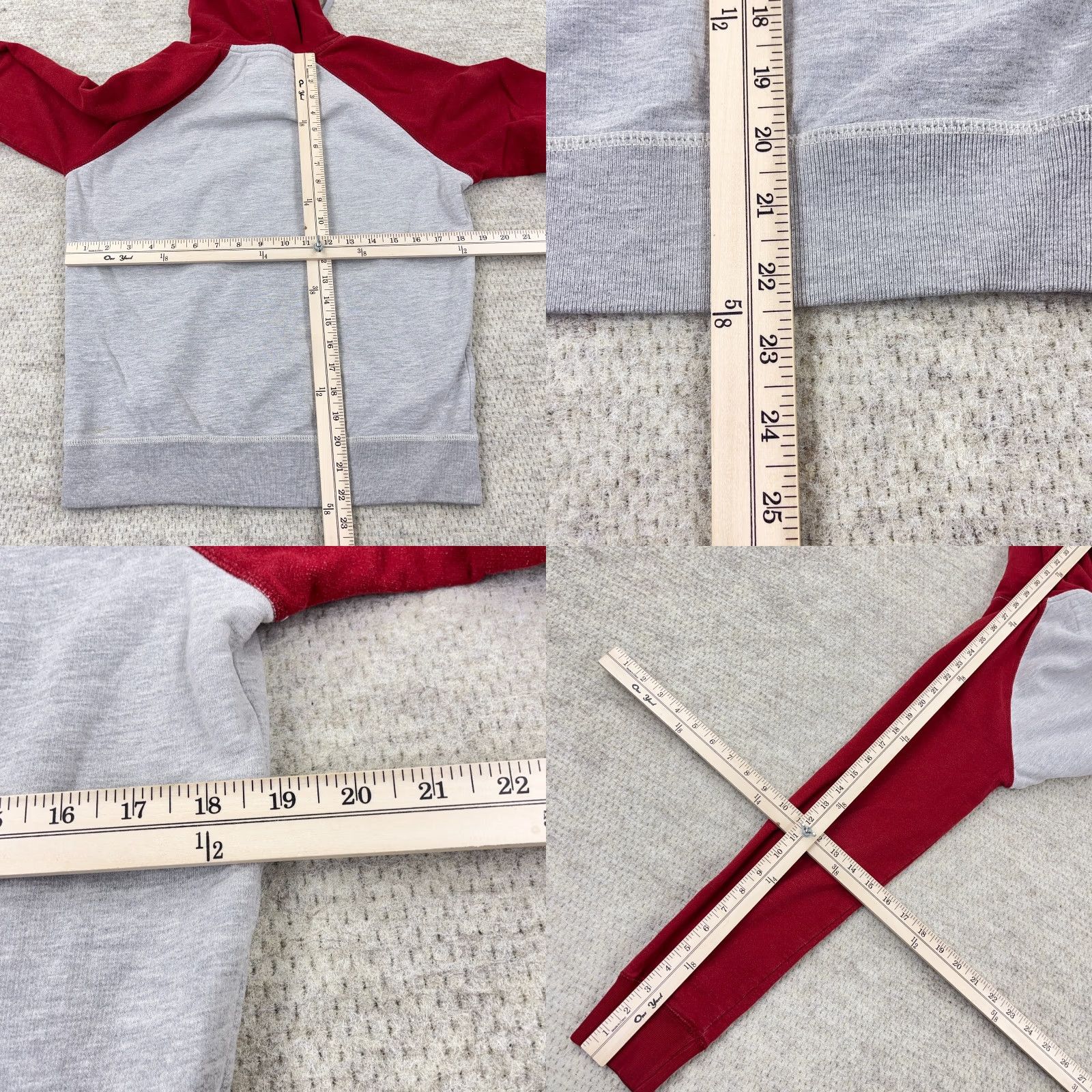 American Eagle Outfitters Vintage American Eagle Outfitters Hoodie Men XS Red Gray Sweatshirt Spellout Raglan Hooded Sweatshirt Size US XS / EU 42 / 0 - 8 Thumbnail