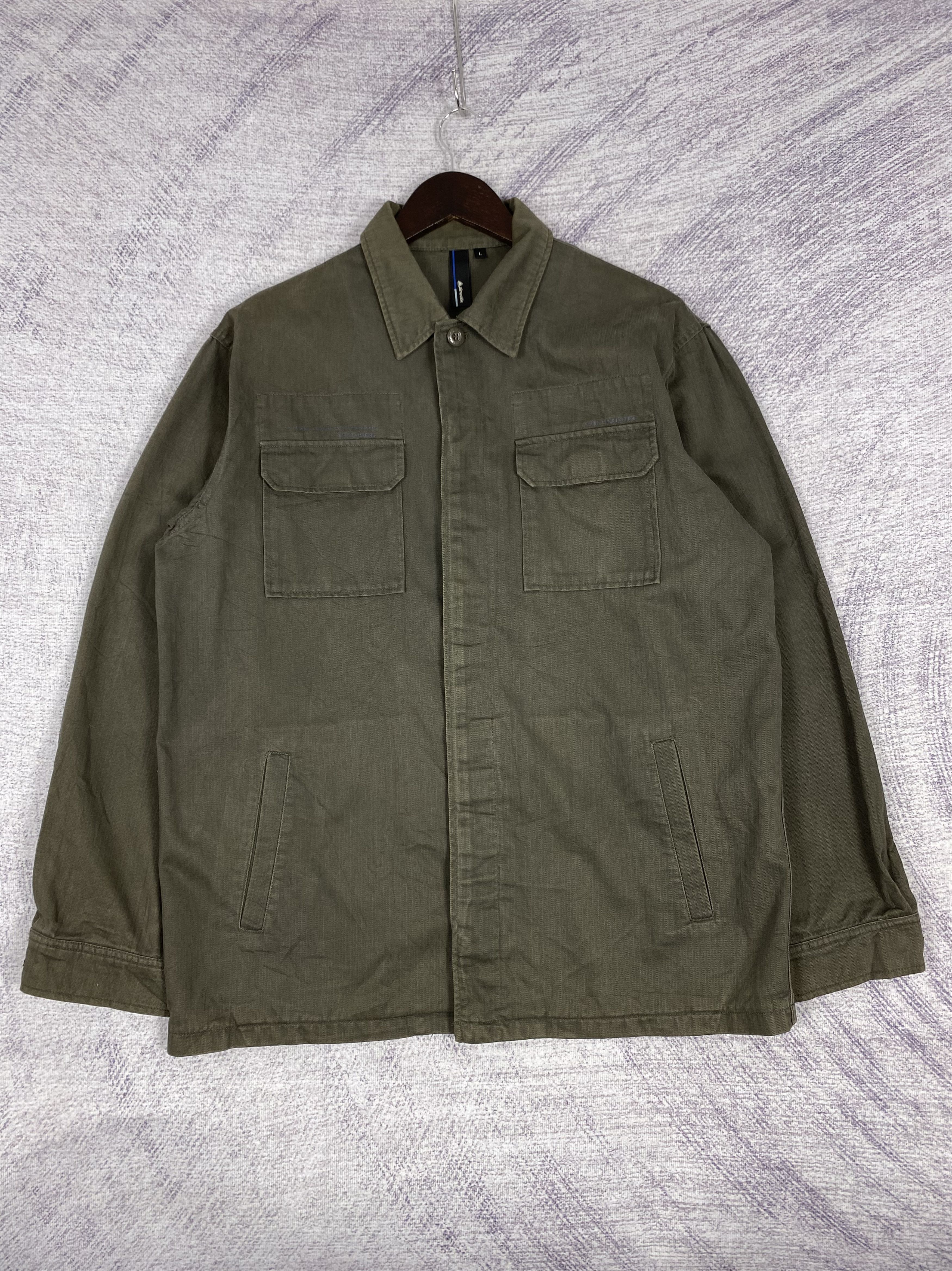 Airwalk Vintage Airwalk Multi Pocket Casual Plain Canvas Jacket Size US L / EU 52-54 / 3 - 1 Thumbnail