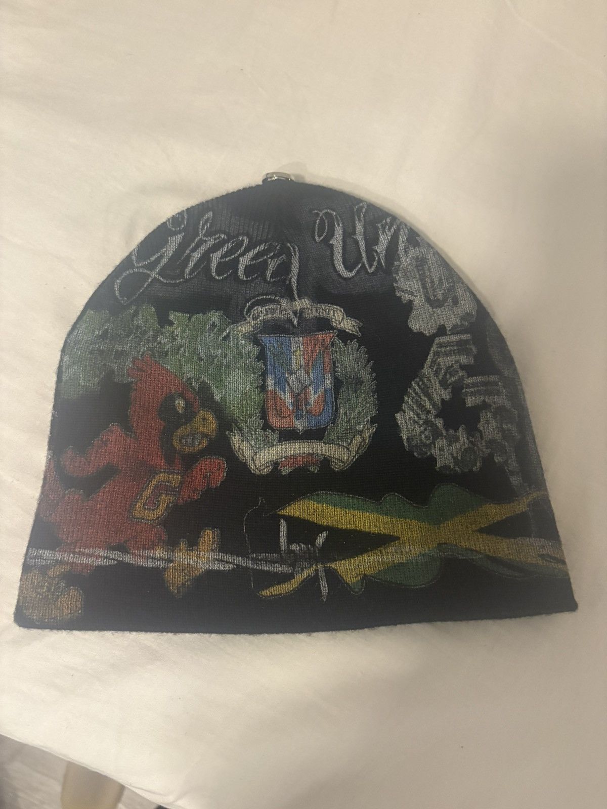 Greedy Unit Black All Over OS Beanie