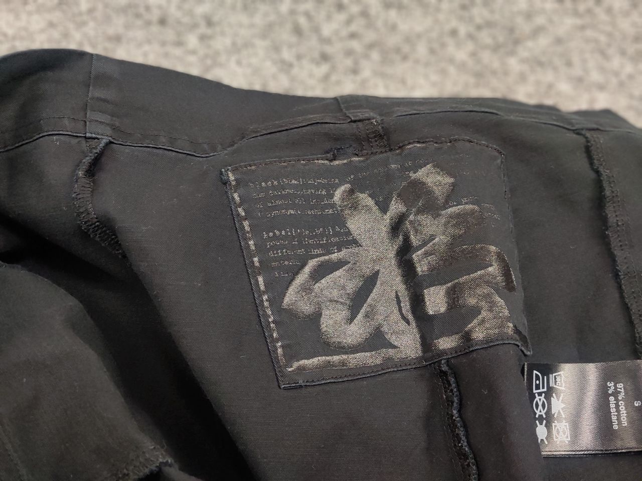 Rundholz Rundholz Black Label Ankle Cotton Elastane Black Zip Pants Size 40" / US 18 - 12 Thumbnail