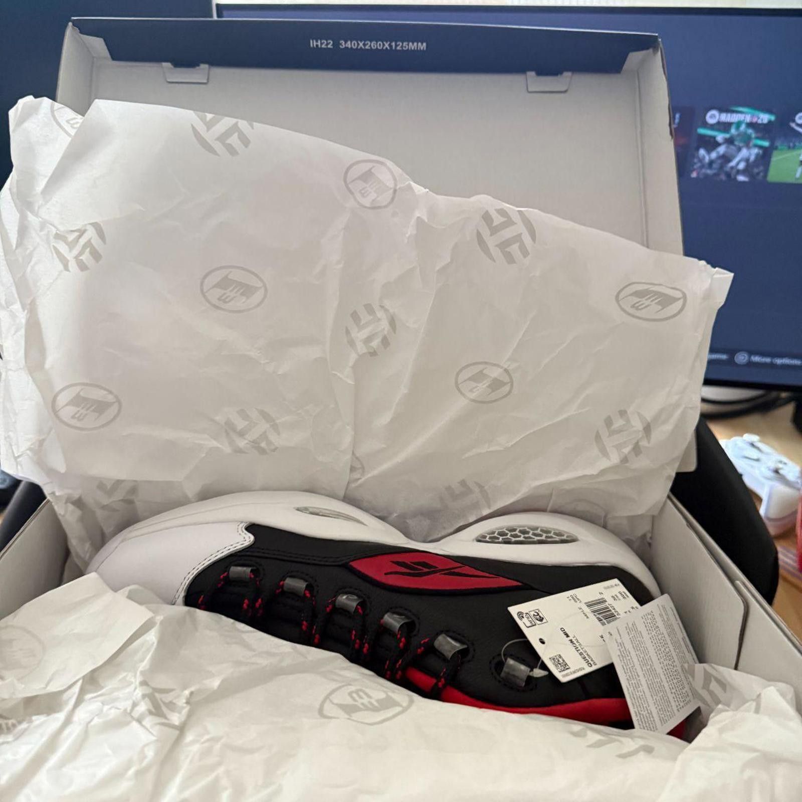 Reebok Reebok Men's White and Black Trainer Size US 12 / EU 45 - 1 Thumbnail