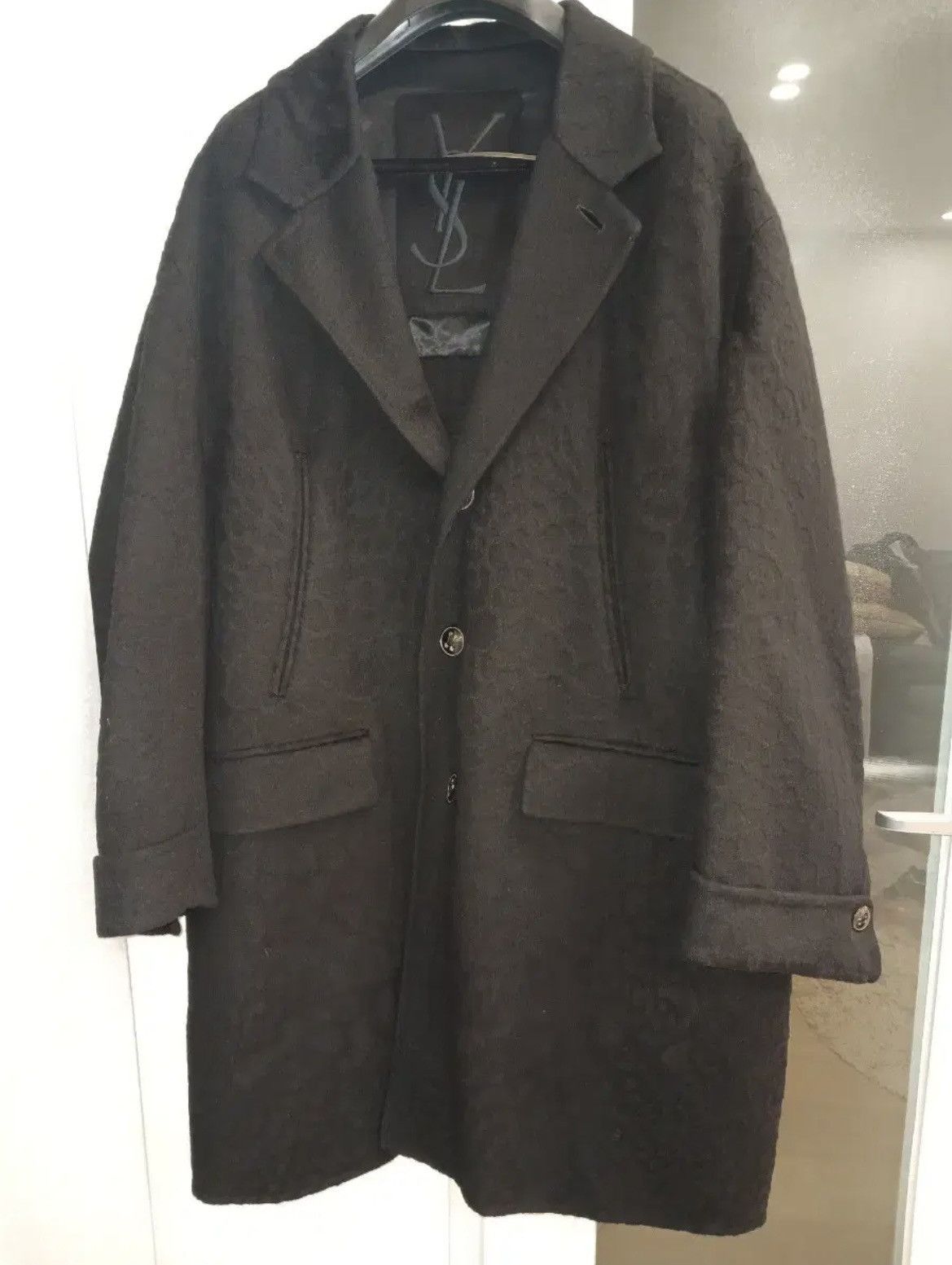Yves Saint Laurent OVERSIZED COCOON SHAPED COAT BY STEFANO PILATI Size US L / EU 52-54 / 3 - 4 Thumbnail