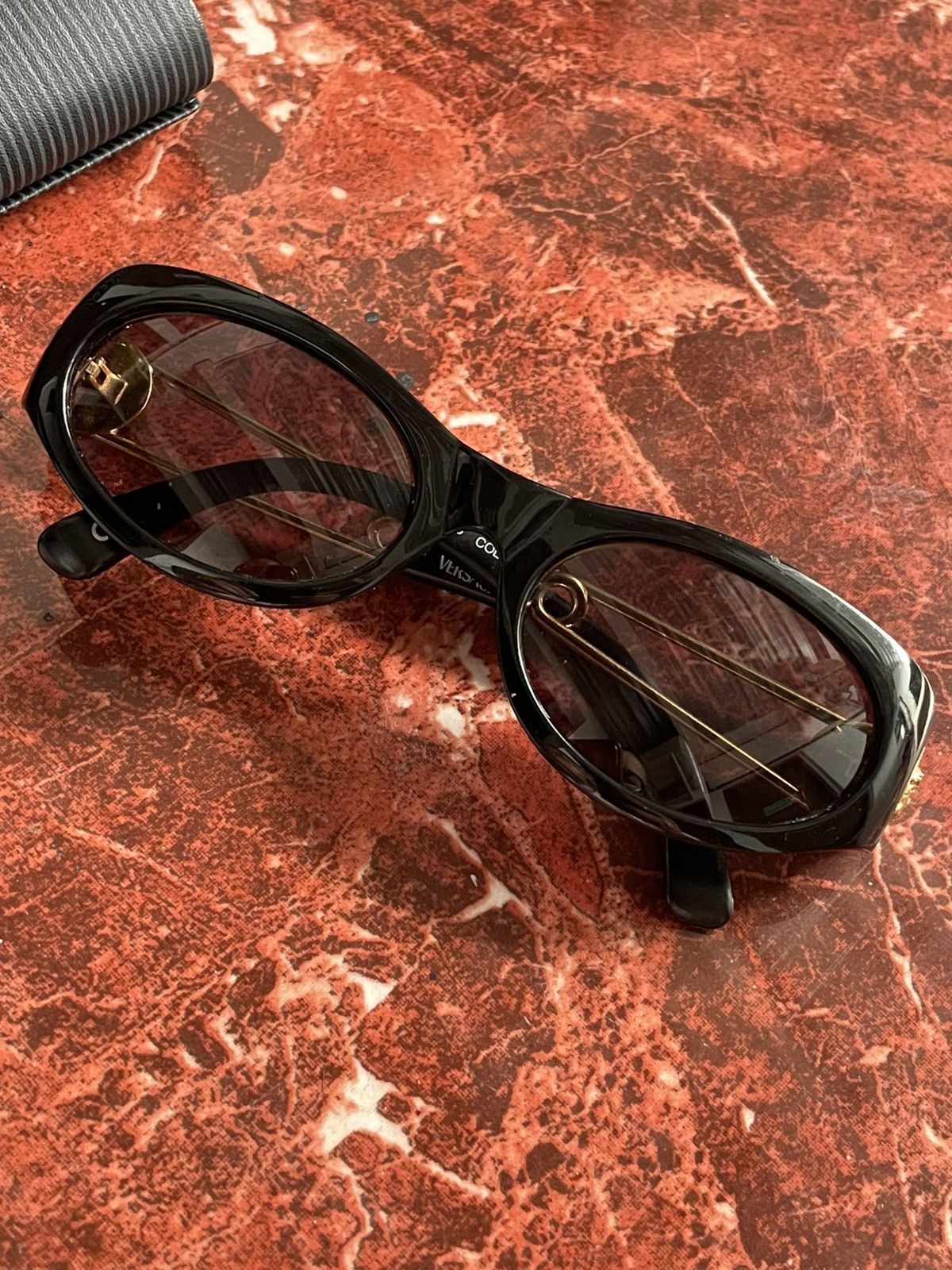 Vintage 90s Gianni Versace safety pin sunglasses mod 429