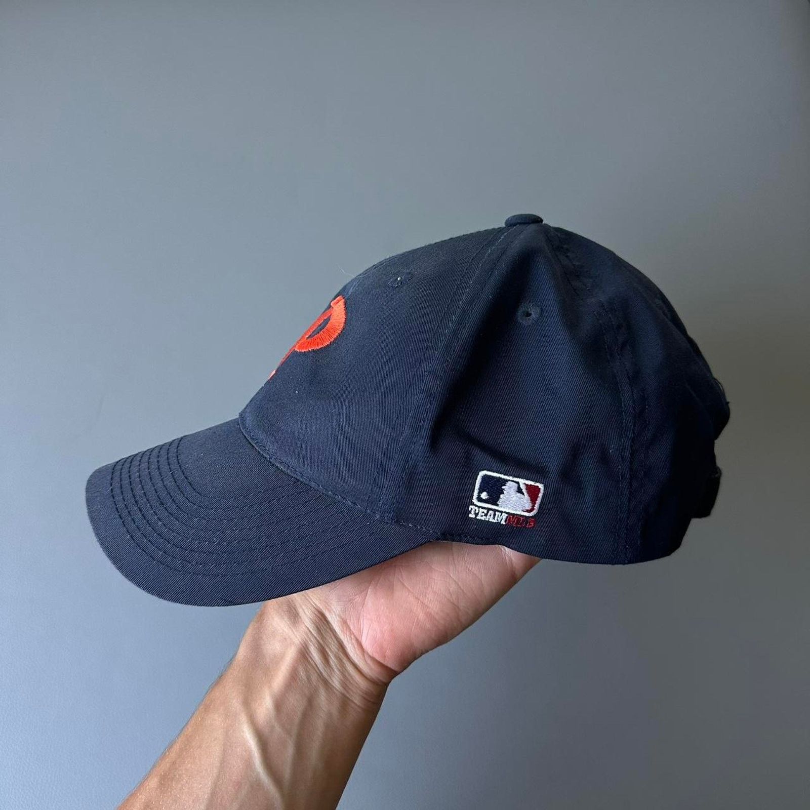 Vintage Vintage Y2K Blank Navy Sporty P Baseball Hat Size ONE SIZE - 4 Thumbnail