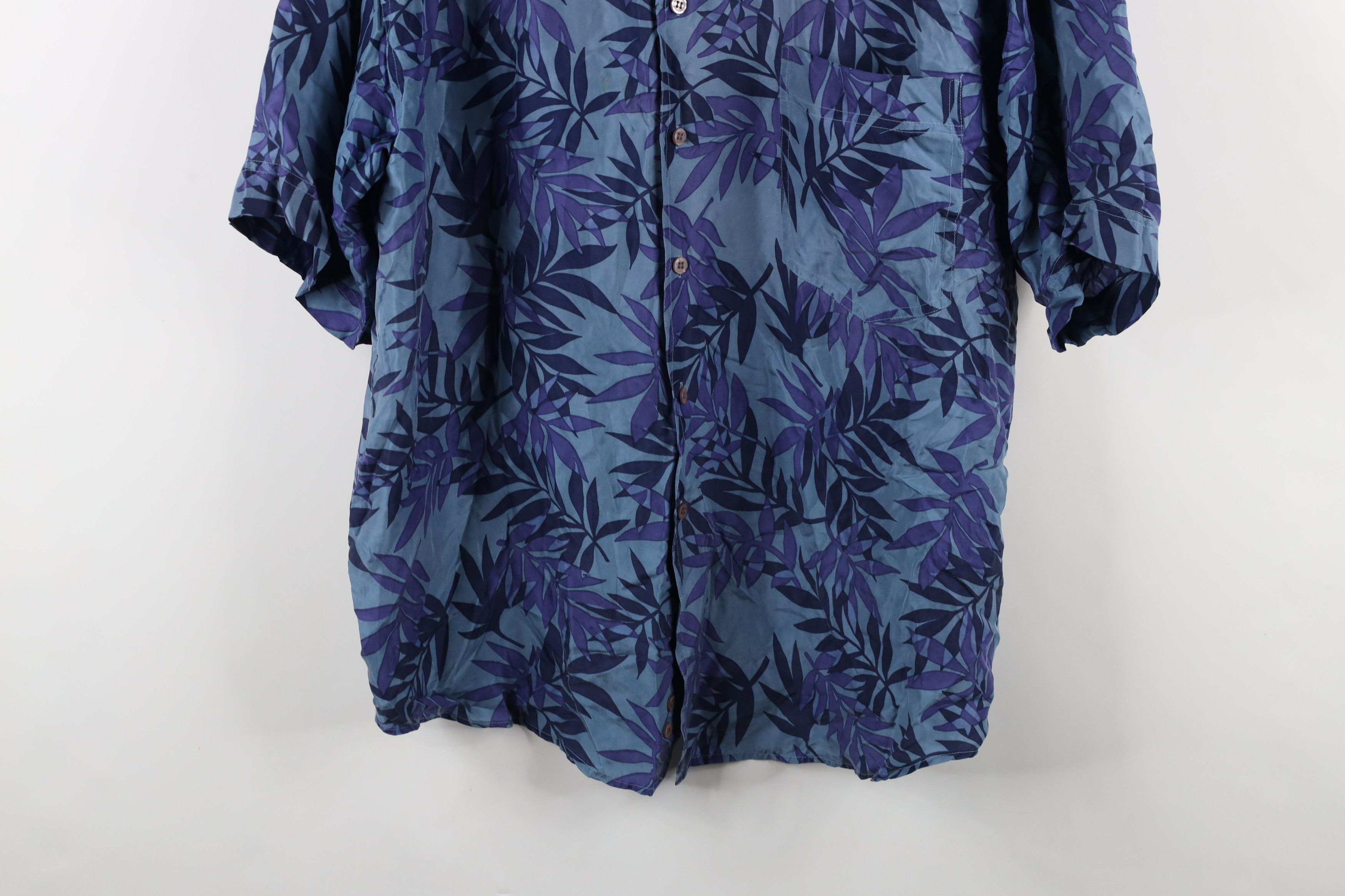 Vintage Vintage 90s Streetwear Palm Leaf Baggy Collared Button Shirt Size US XL / EU 56 / 4 - 3 Thumbnail