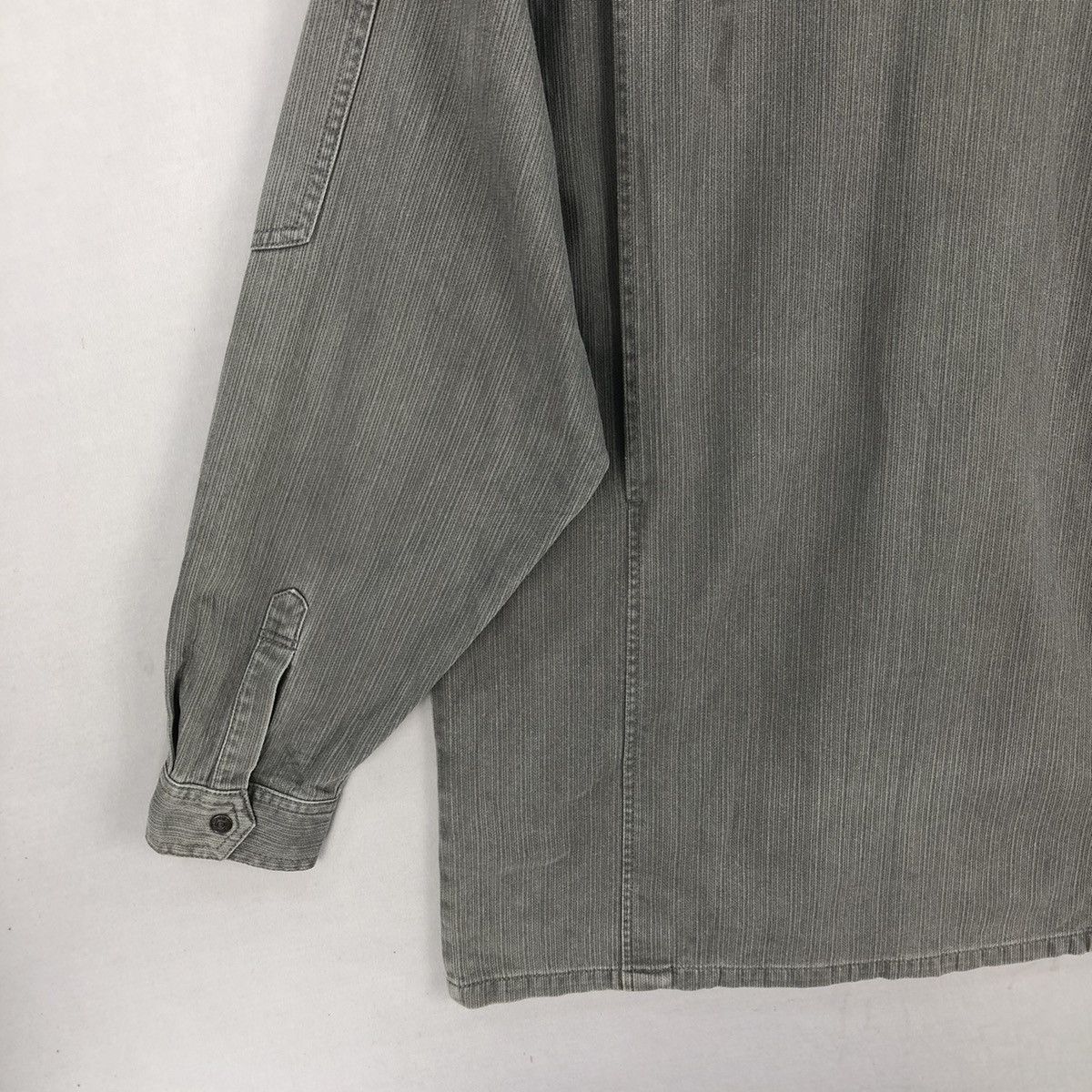 Japanese Brand Vintage 00’s Hop-Scot Faded Denim Work Shirt Size US M / EU 48-50 / 2 - 17 Thumbnail