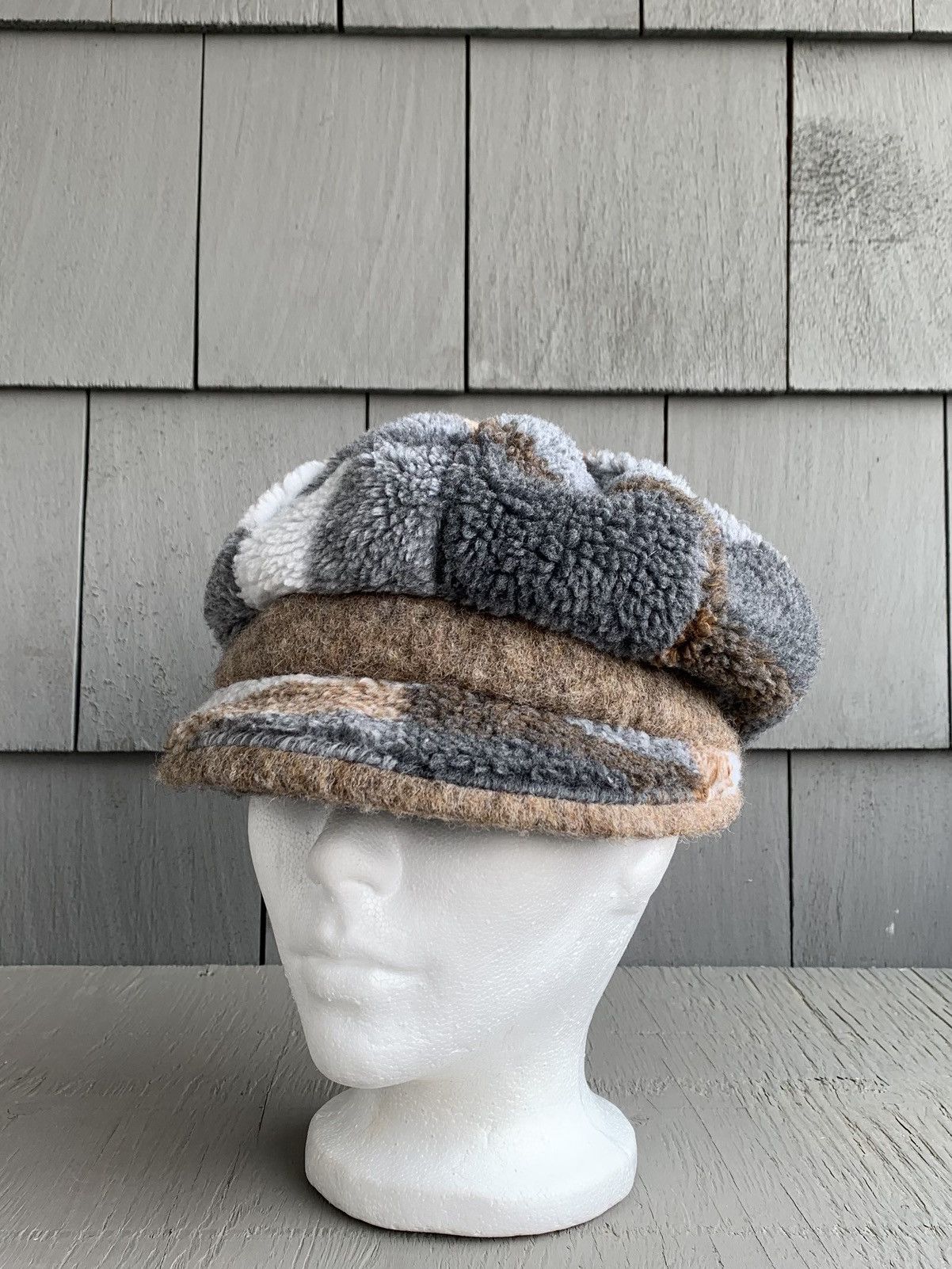 Japanese Brand × Vintage 2000s Newsboy Cap Y2K Vintage Wool Slouchy Hat Camp Ivy Flat Size ONE SIZE - 4 Thumbnail