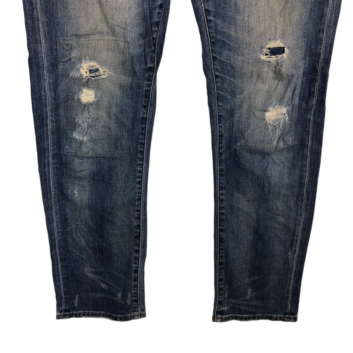 Japanese Brand 🔥RARE PUNK STYLE DISTRESSED DENIM UNIQLO JEANS JAPAN MADE Size US 34 / EU 50 - 4 Thumbnail