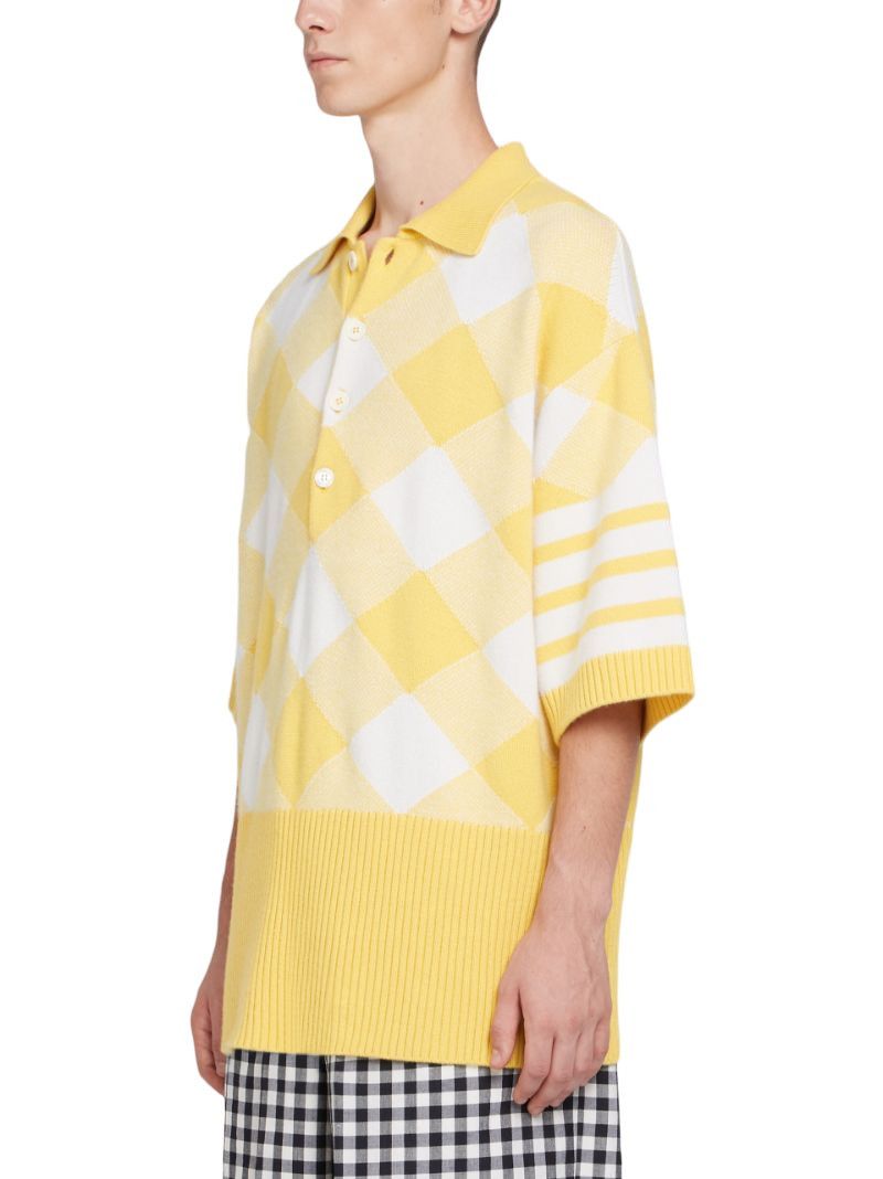 Thom Browne Sz.1 Oversized Cashmere Gingham 4 Bar Polo Size US S / EU 44-46 / 1 - 2 Thumbnail