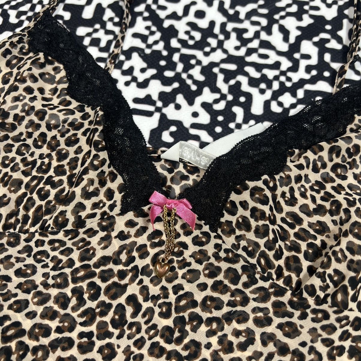 Vintage Vintage Y2K Leopard Mesh Sexy Nightie Mini Dress Retro Style Size S / US 4 / IT 40 - 11 Thumbnail