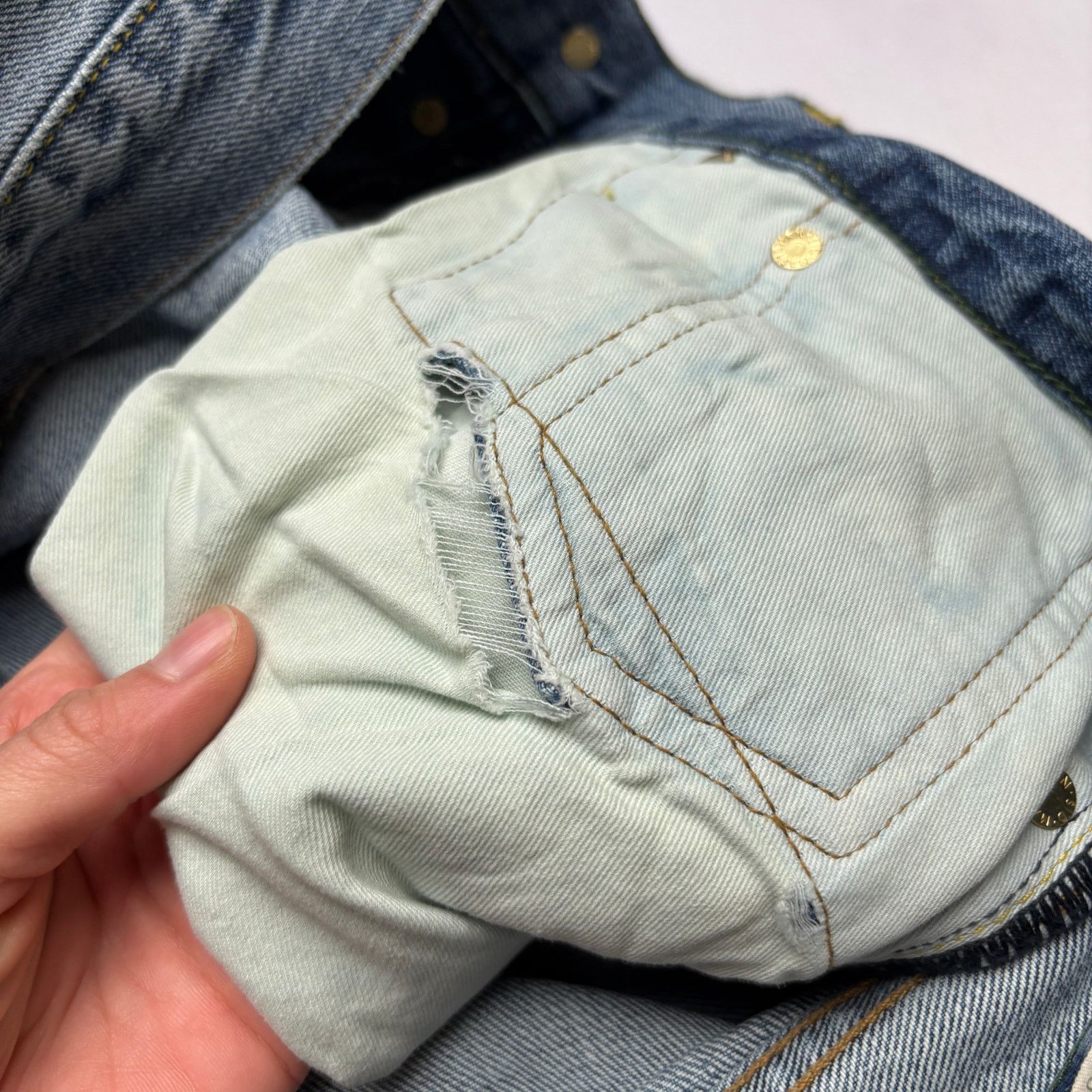 Sid Mashburn $175 Sid Mashburn Slim Straight Jeans 34x30 Made in USA Size US 34 / EU 50 - 11 Thumbnail