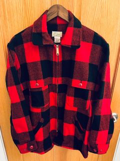 Classic LLBEAN Wool Hunting Jacket with Flannel Plaid Design