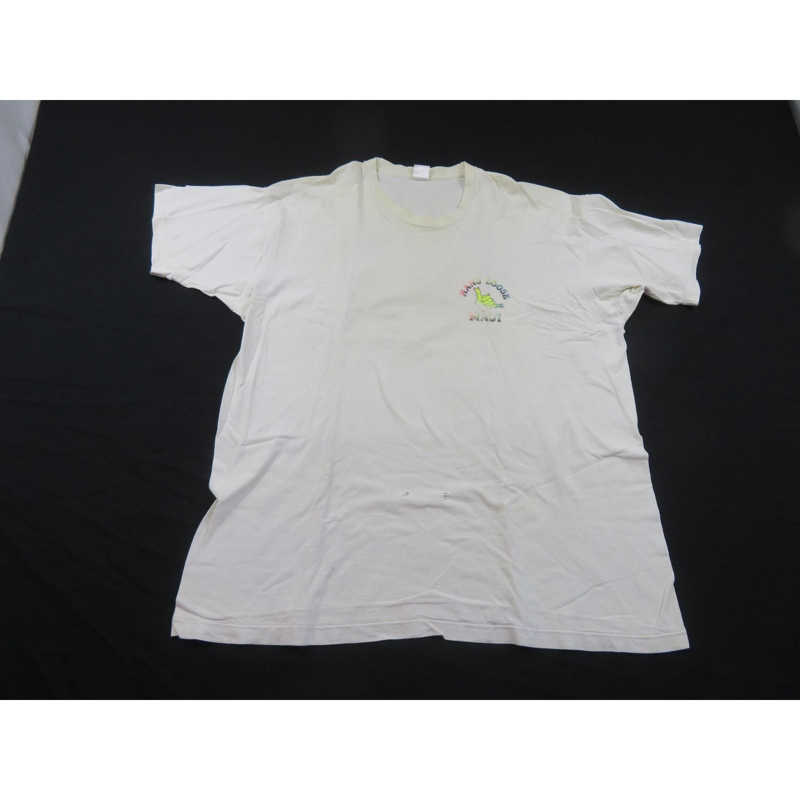 Other Hang Loose Maui Hawaii White T-Shirt Sz 3XL 1990s Size US XXL / EU 58 / 5 - 3 Thumbnail
